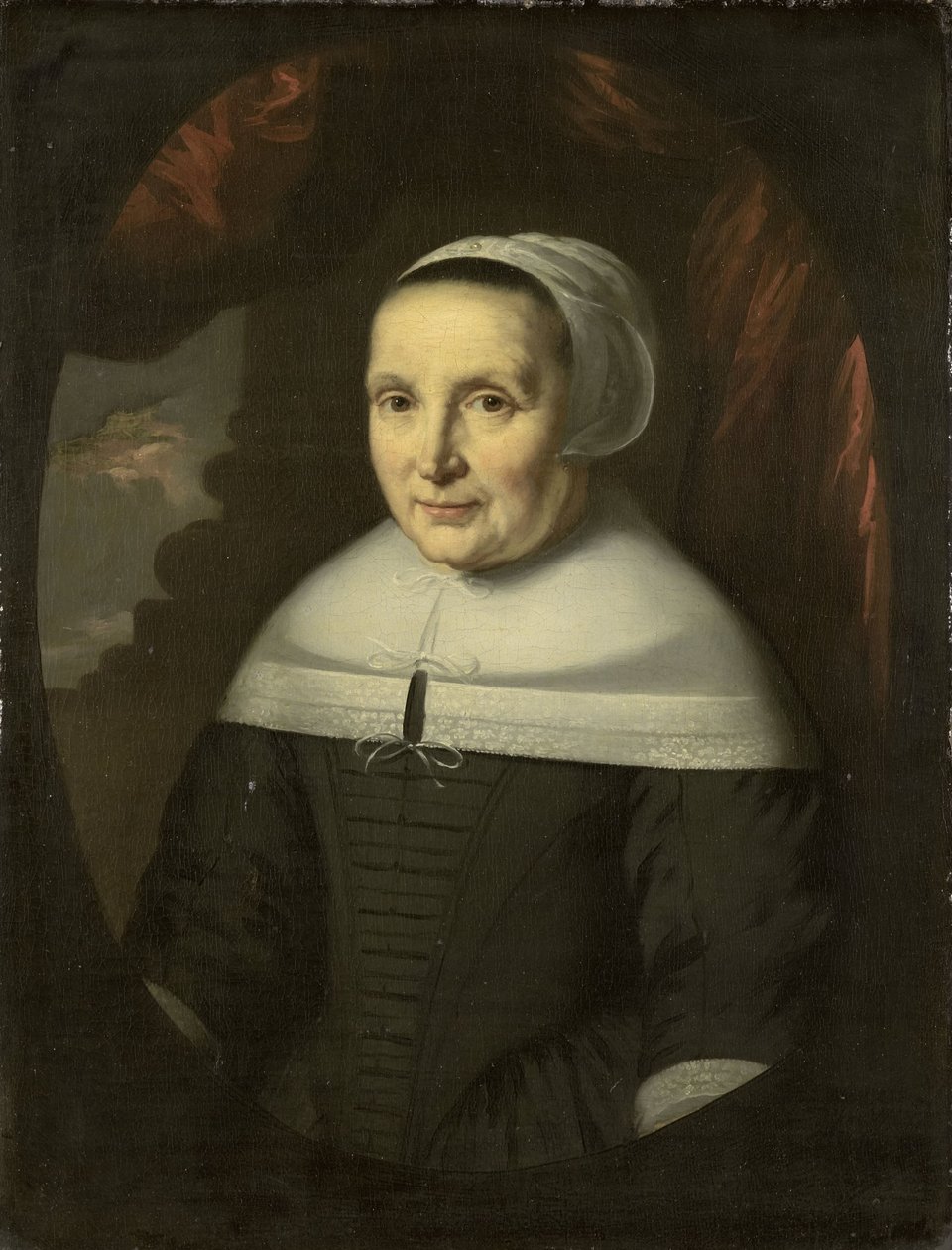 Portret van Aeltje Denijs (geboren 1598/99) door Nicolaes Maes (copy after)