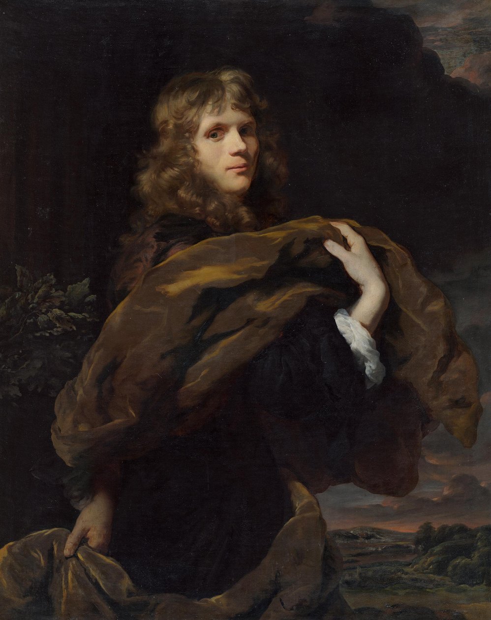 Portret van een jonge heer door Nicolaes Maes