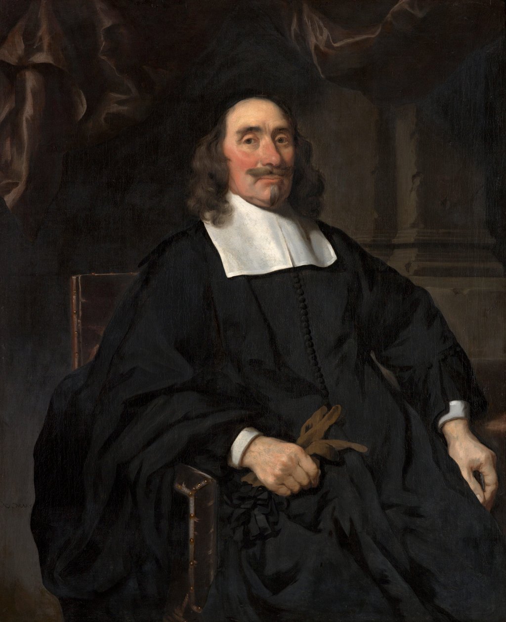 Portret van een heer door Nicolaes Maes