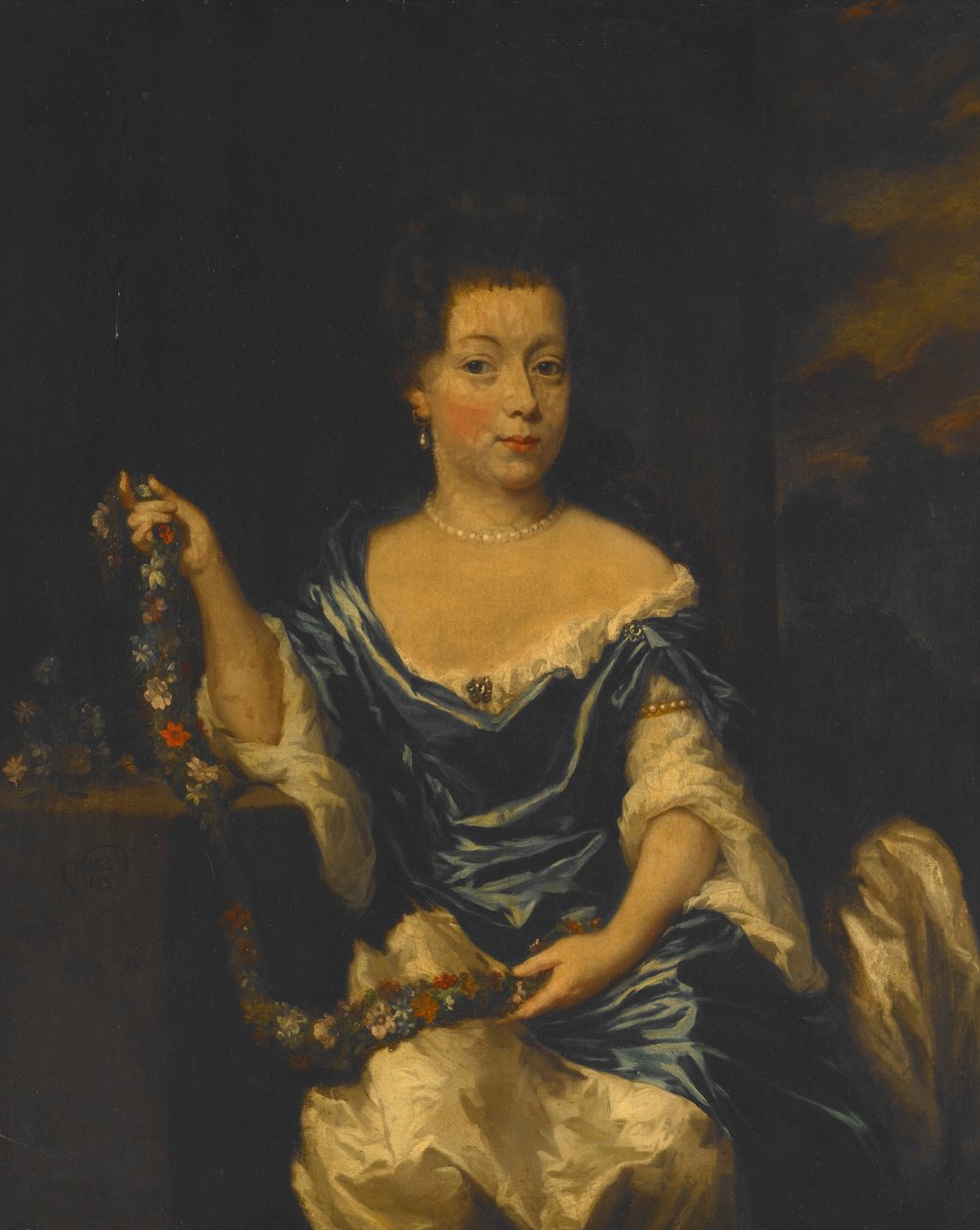 Portret van een dame door Nicolaes Maes
