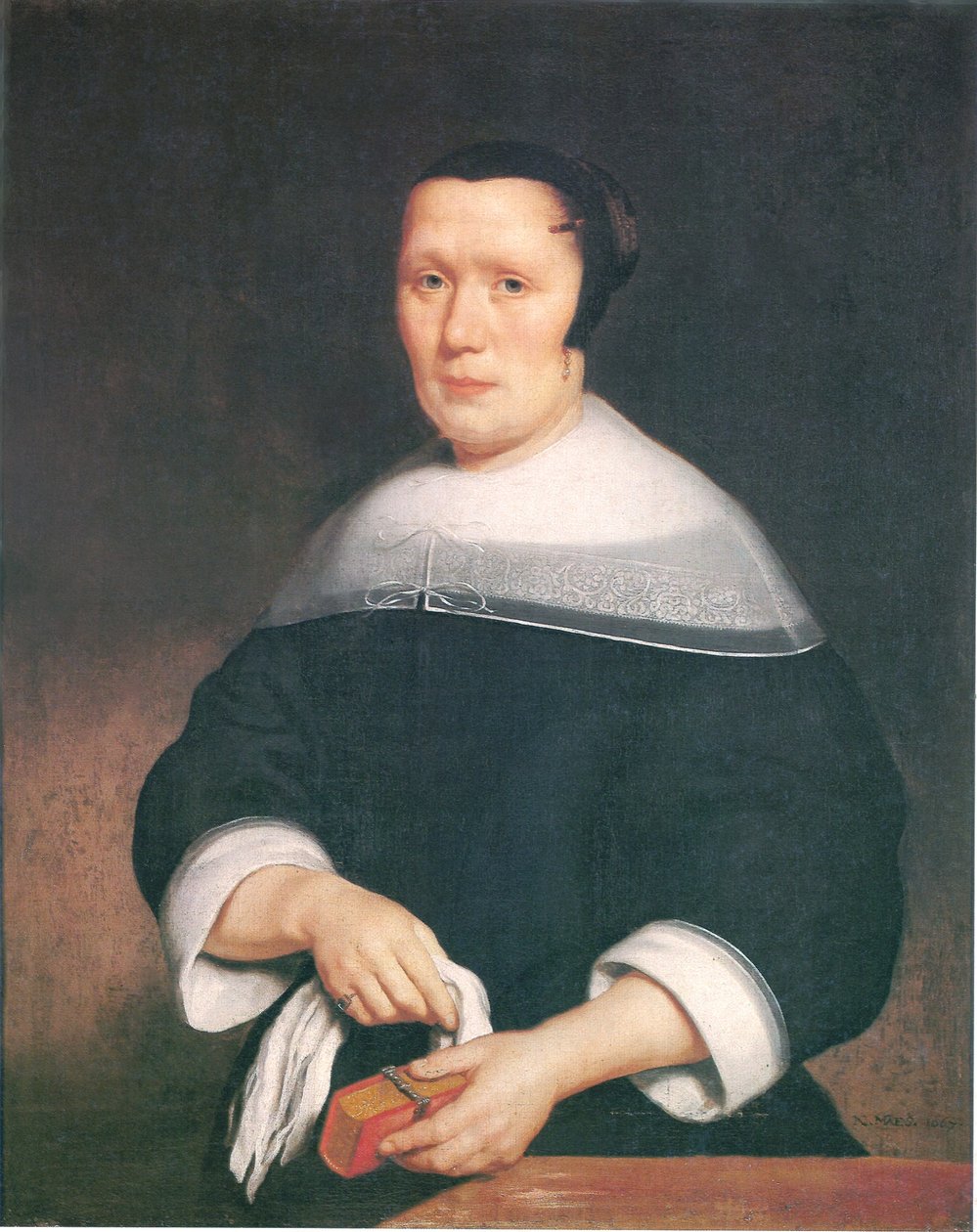 Portret van een vrouw - door Nicolaes Maes