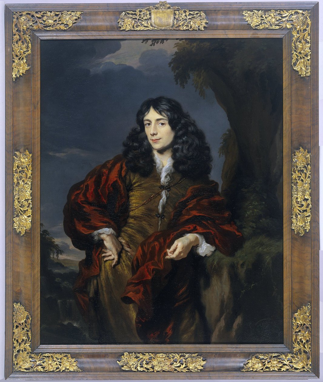 Portret van een jonge man, mogelijk Simon van Alphen (1650-1730) door Nicolaes Maes