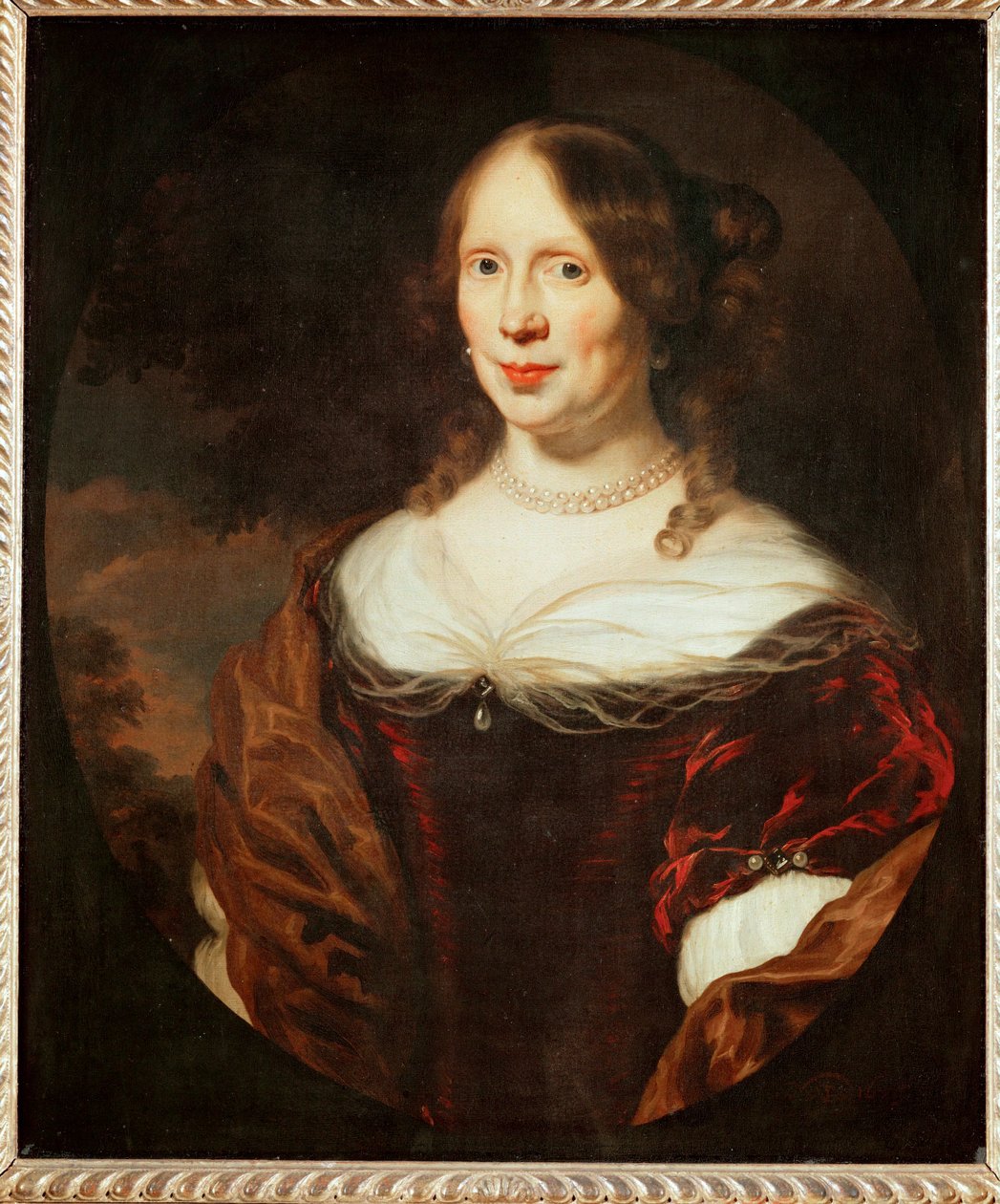 Sara Ingelbrechts (schilderij op doek) door Nicolaes Maes