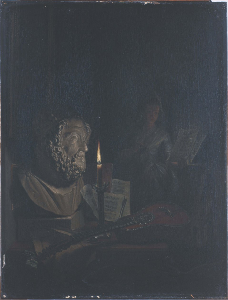 Allegorie van muziek en poëzie door Nicolaes Muys