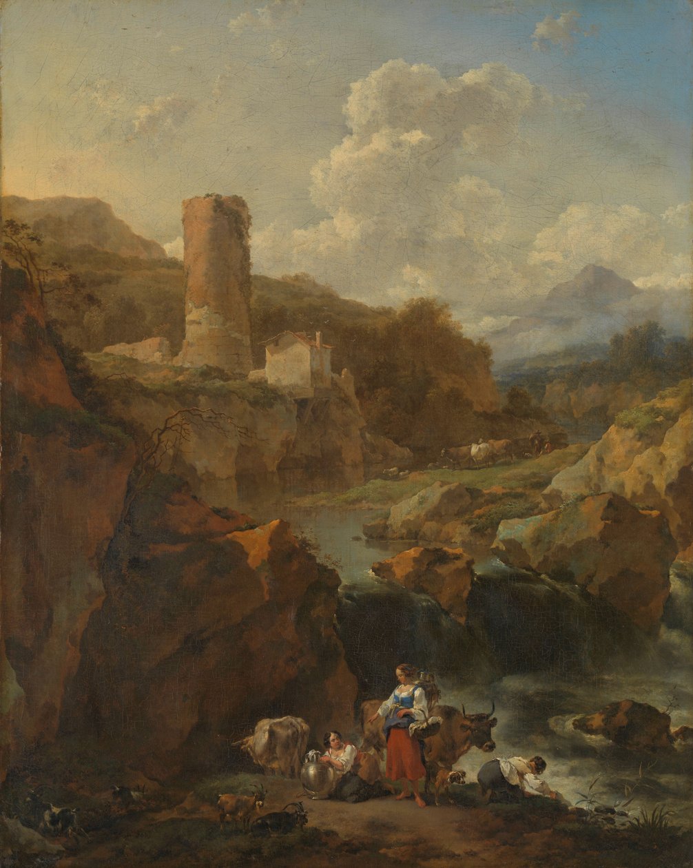 Italiaans landschap door Nicolaes Pietersz Berchem