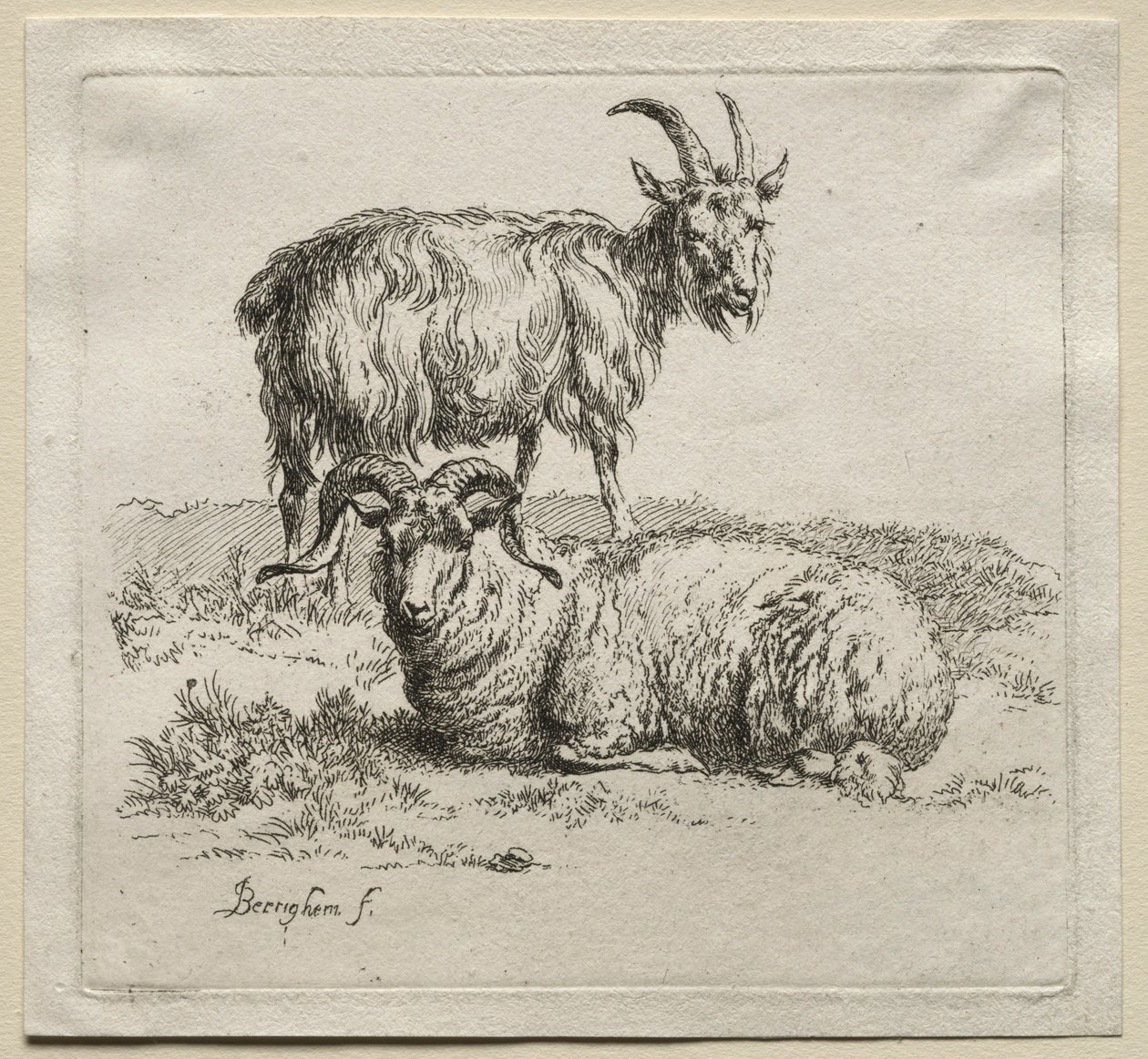 Ram en Geit door Nicolaes Pietersz. Berchem