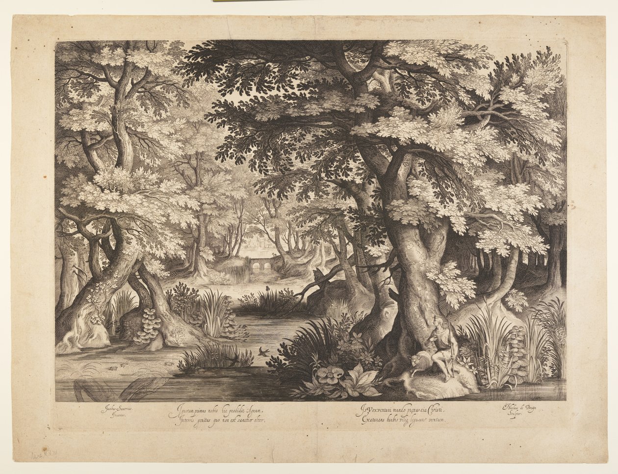Johannes de Doper in de woestijn door Nicolaes de Bruyn