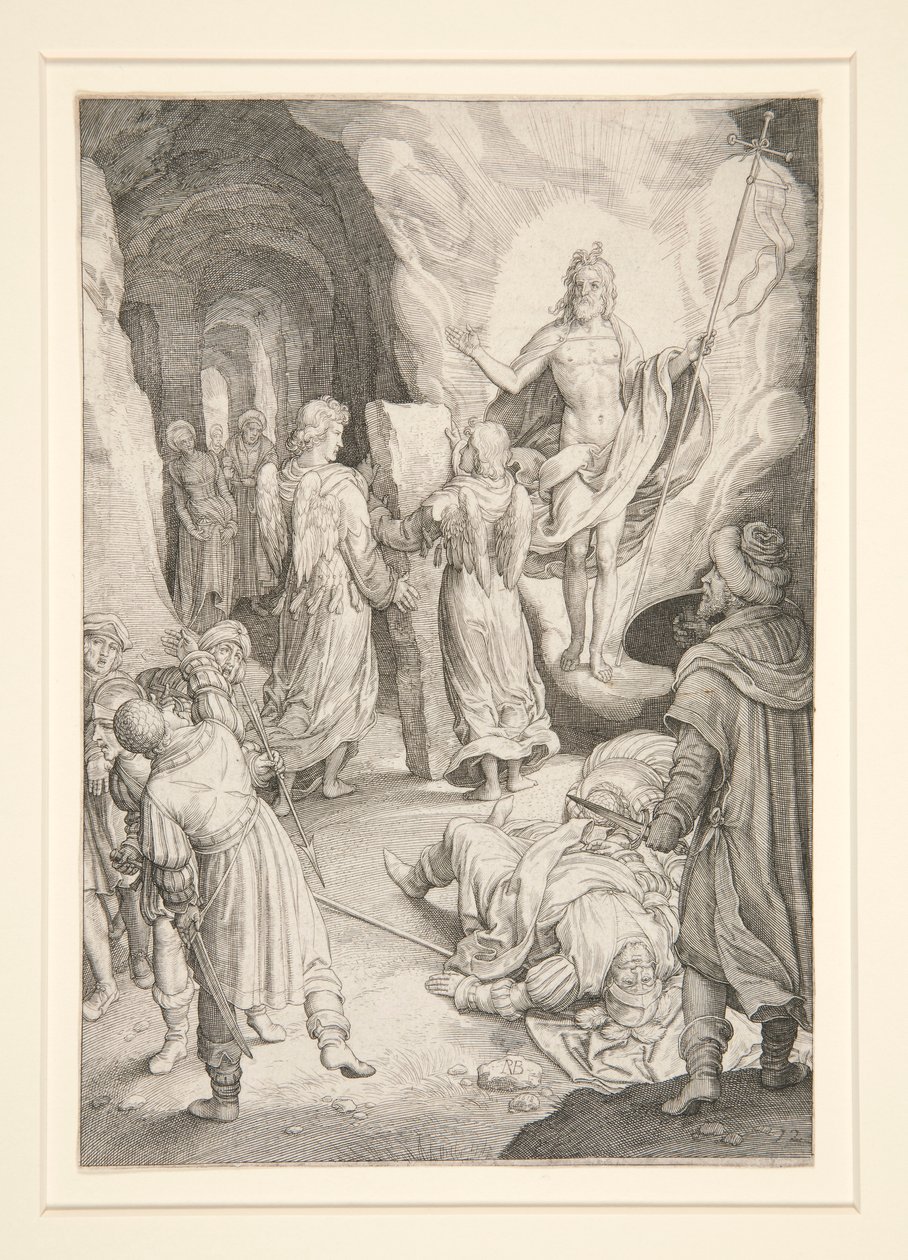 De opstanding (Passieserie) door Nicolaes de Bruyn