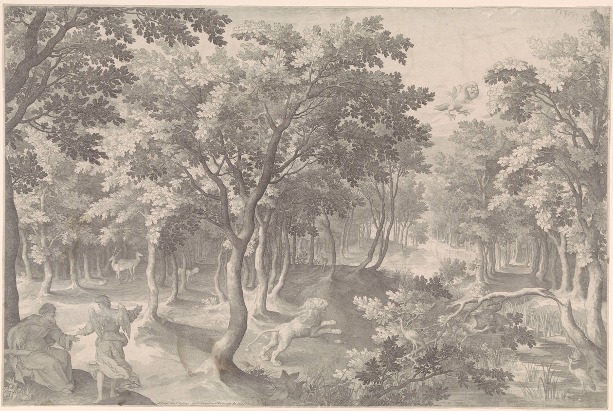 Vijfde visioen van Ezra door Nicolaes de Bruyn