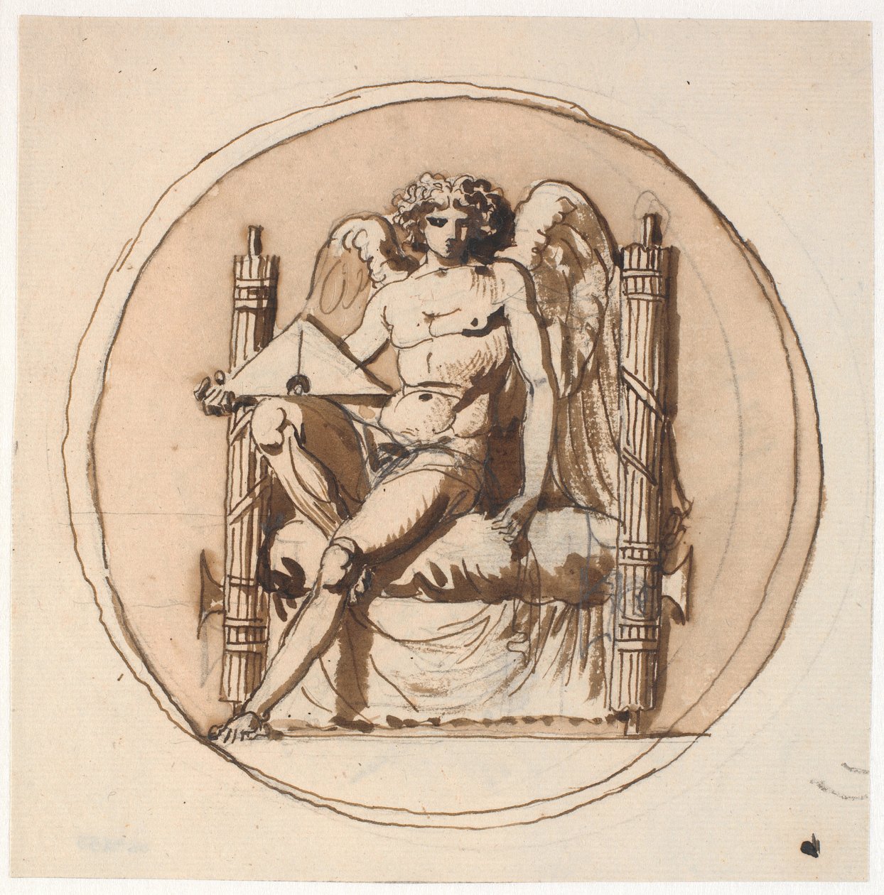 Allegorie op gerechtigheid. Studie voor een reliëf op het Vrijheidsmonument door Nicolai Abildgaard