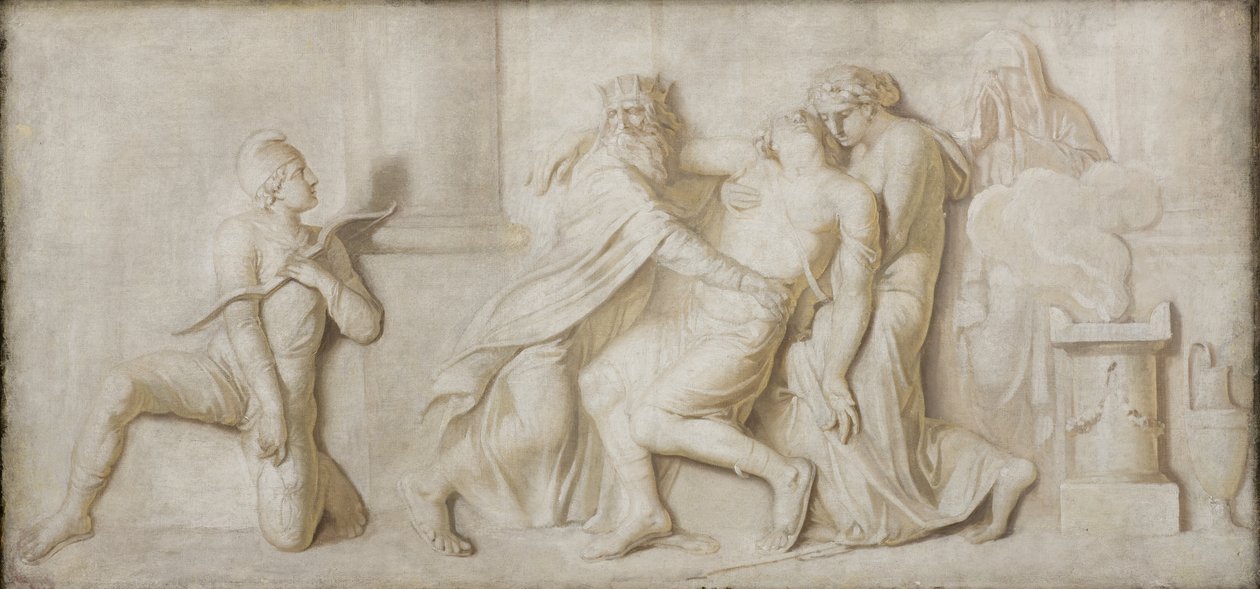 De dood van Achilles door Nicolai Abildgaard