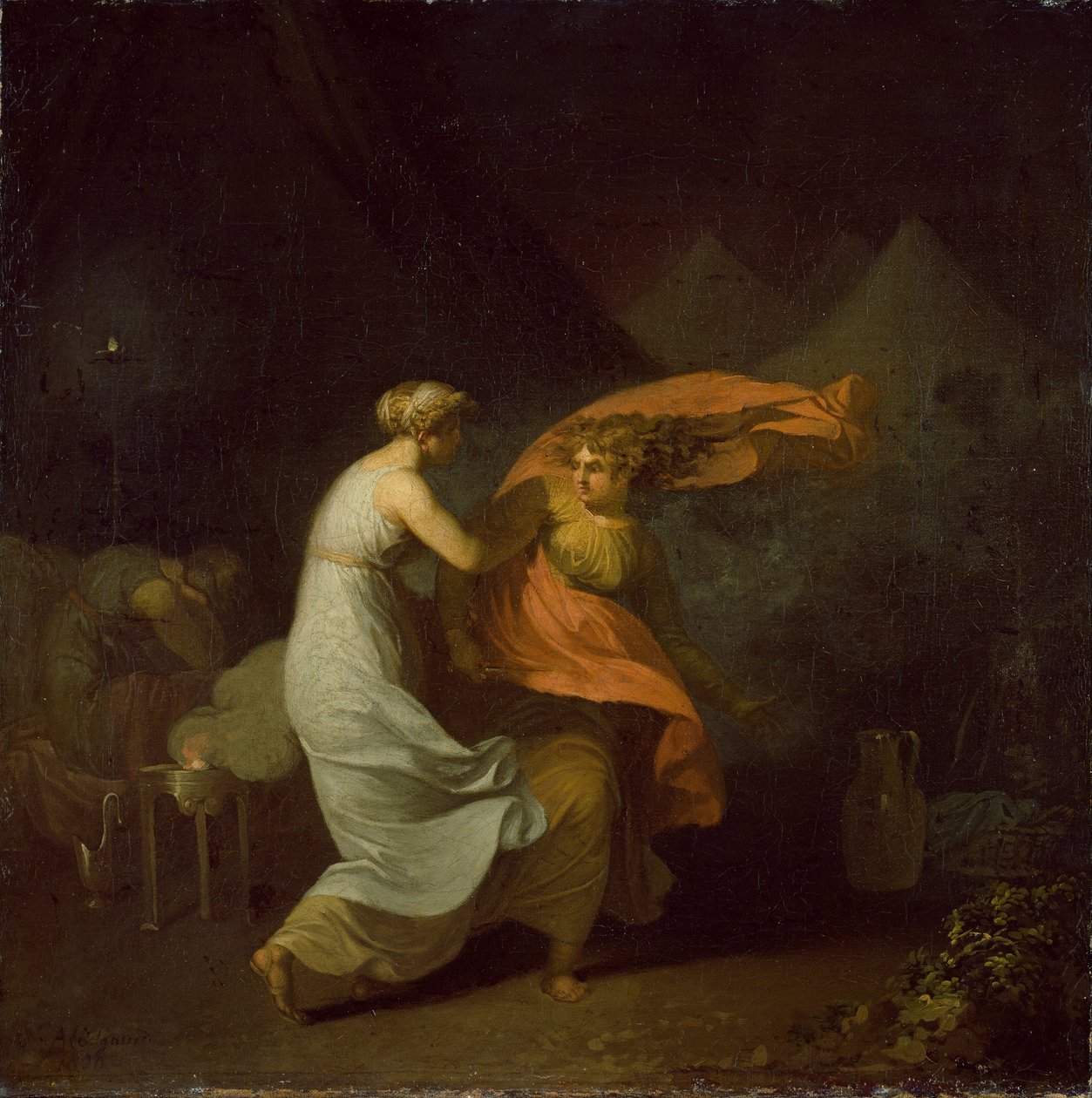 Julia en Fulvia door Nicolai Abraham Abildgaard