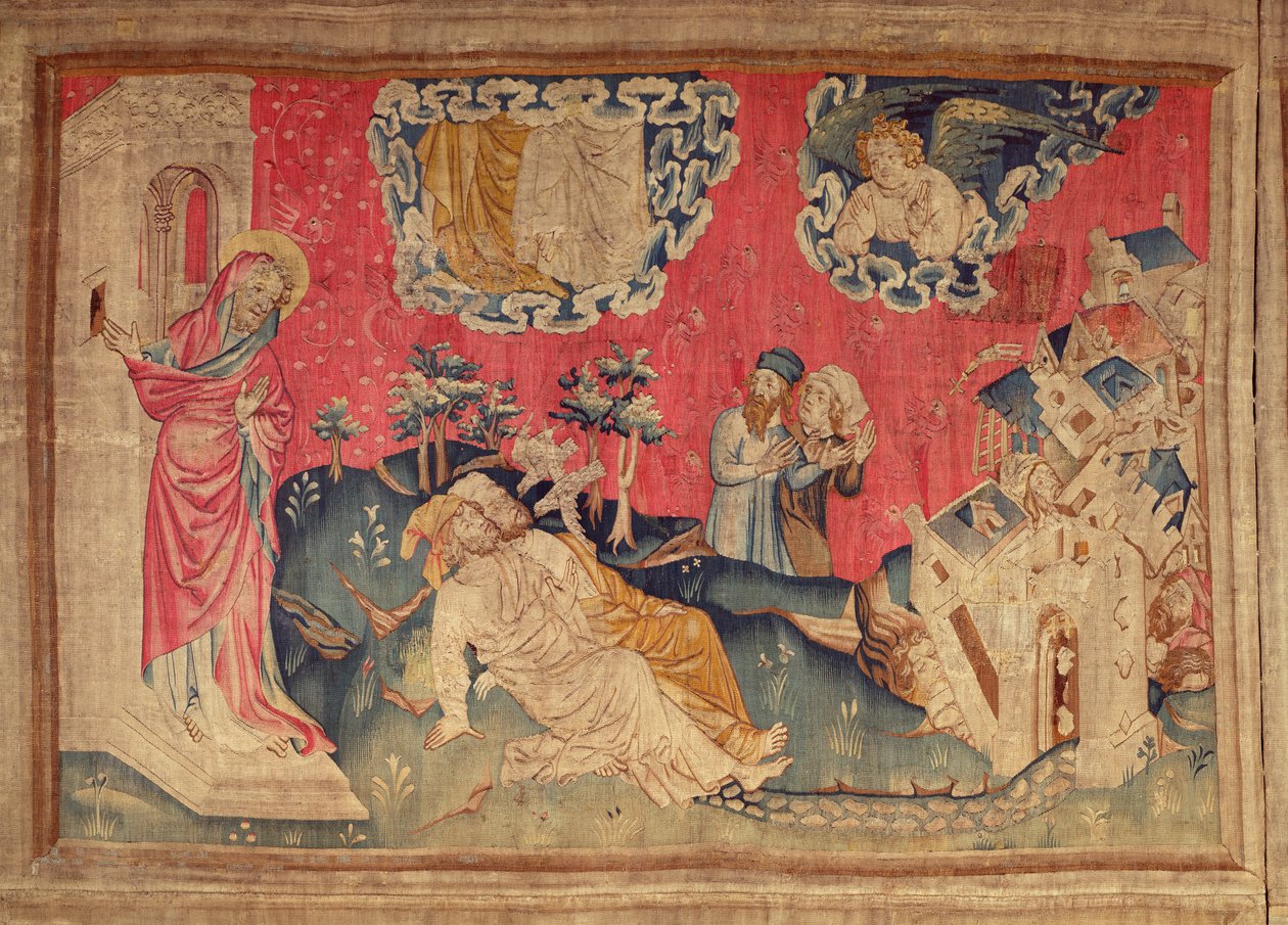 De getuigen herrezen, uit de Apocalyps Tapijt van Angers, 1373-87 (tapijt) door Nicolas Bataille