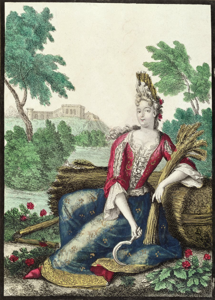 Allegorie van de Zomer, eind 17e eeuw door Nicolas Bonnart