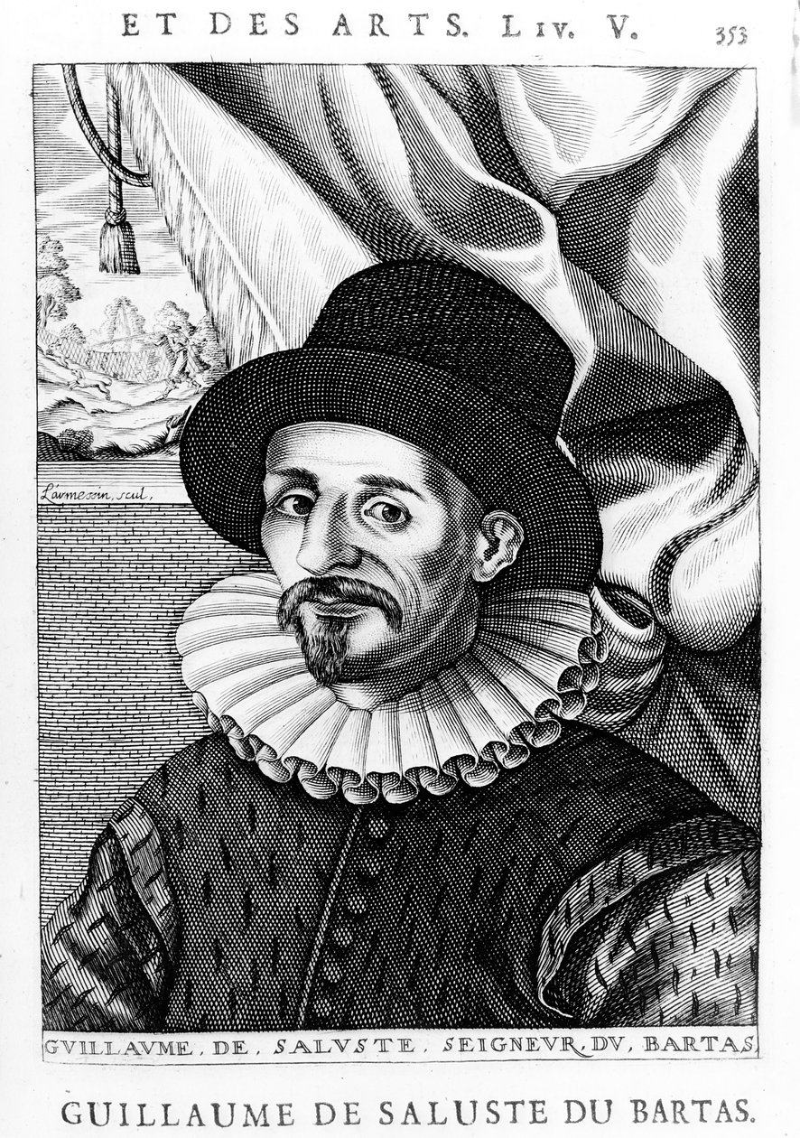 Guillaume de Salluste du Bartas door Nicolas II de Larmessin