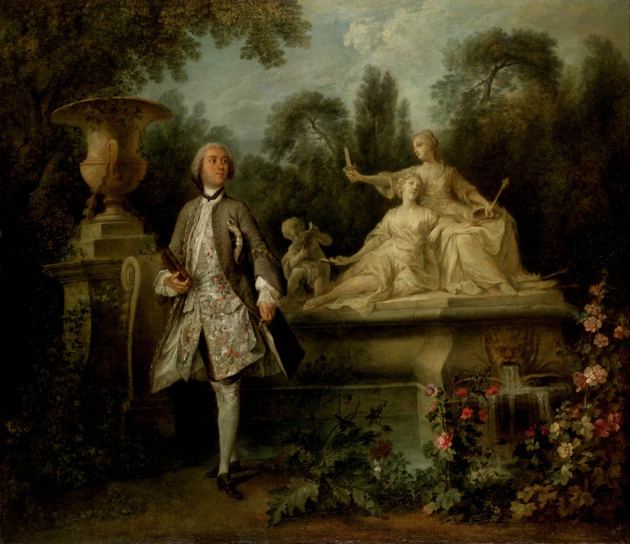 Portret van de acteur Grandval door Nicolas Lancret