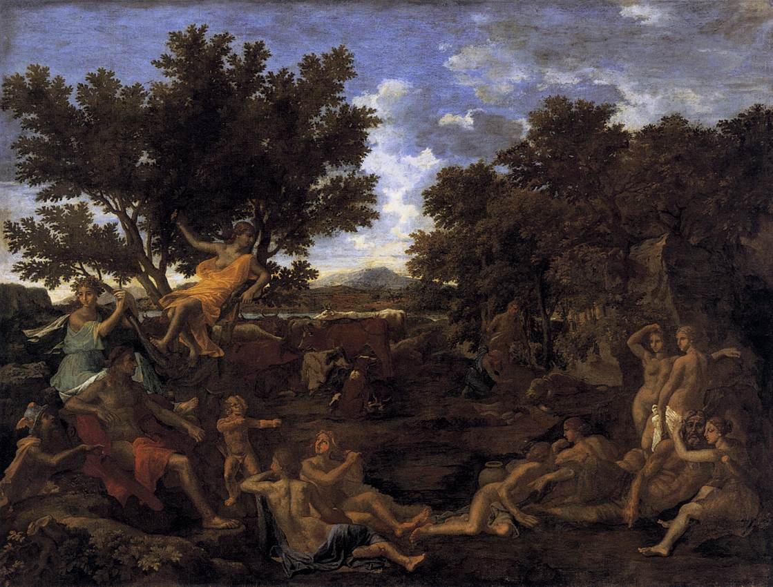 Apollo en Daphne door Nicolas Poussin