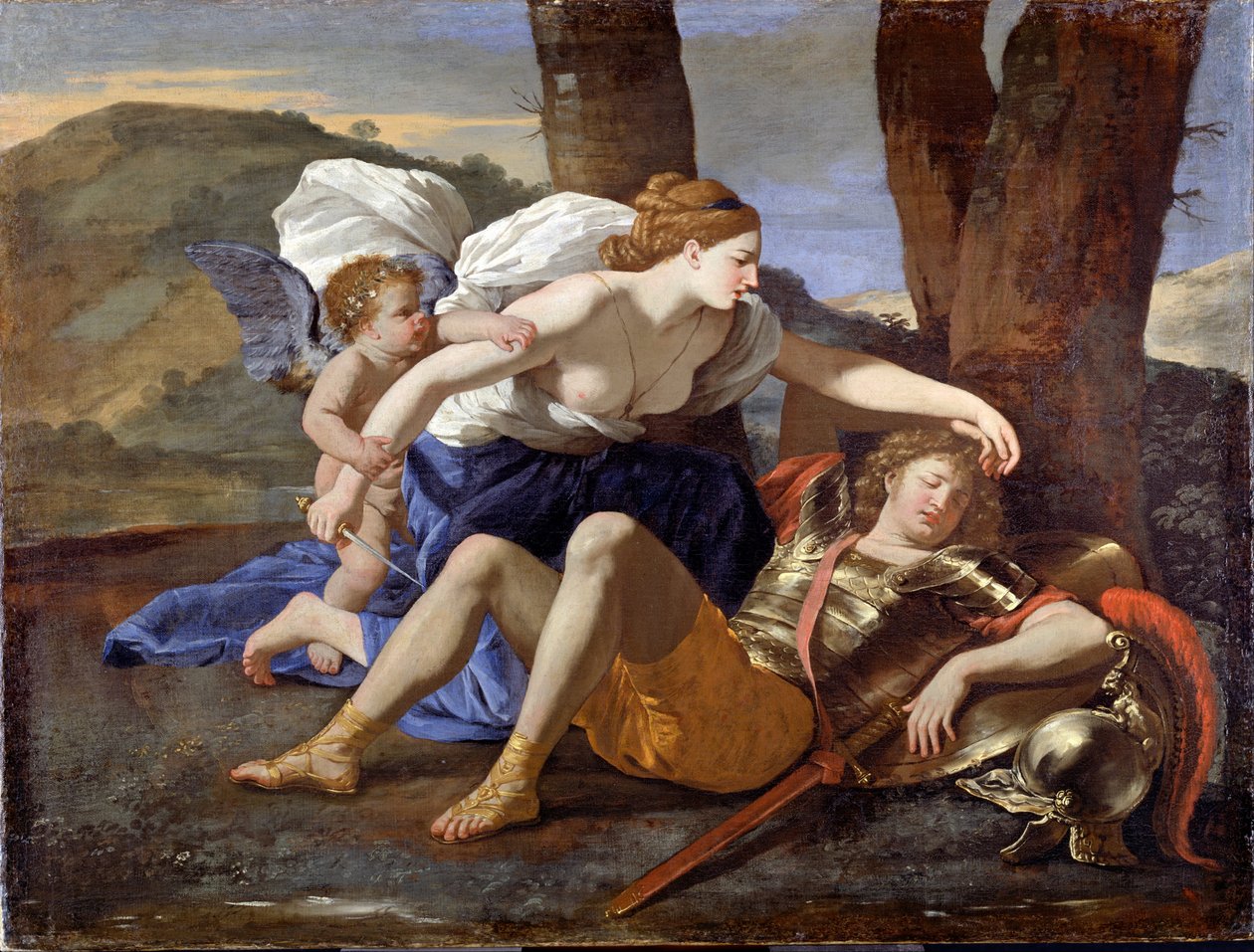 Rinaldo en Armida door Nicolas Poussin