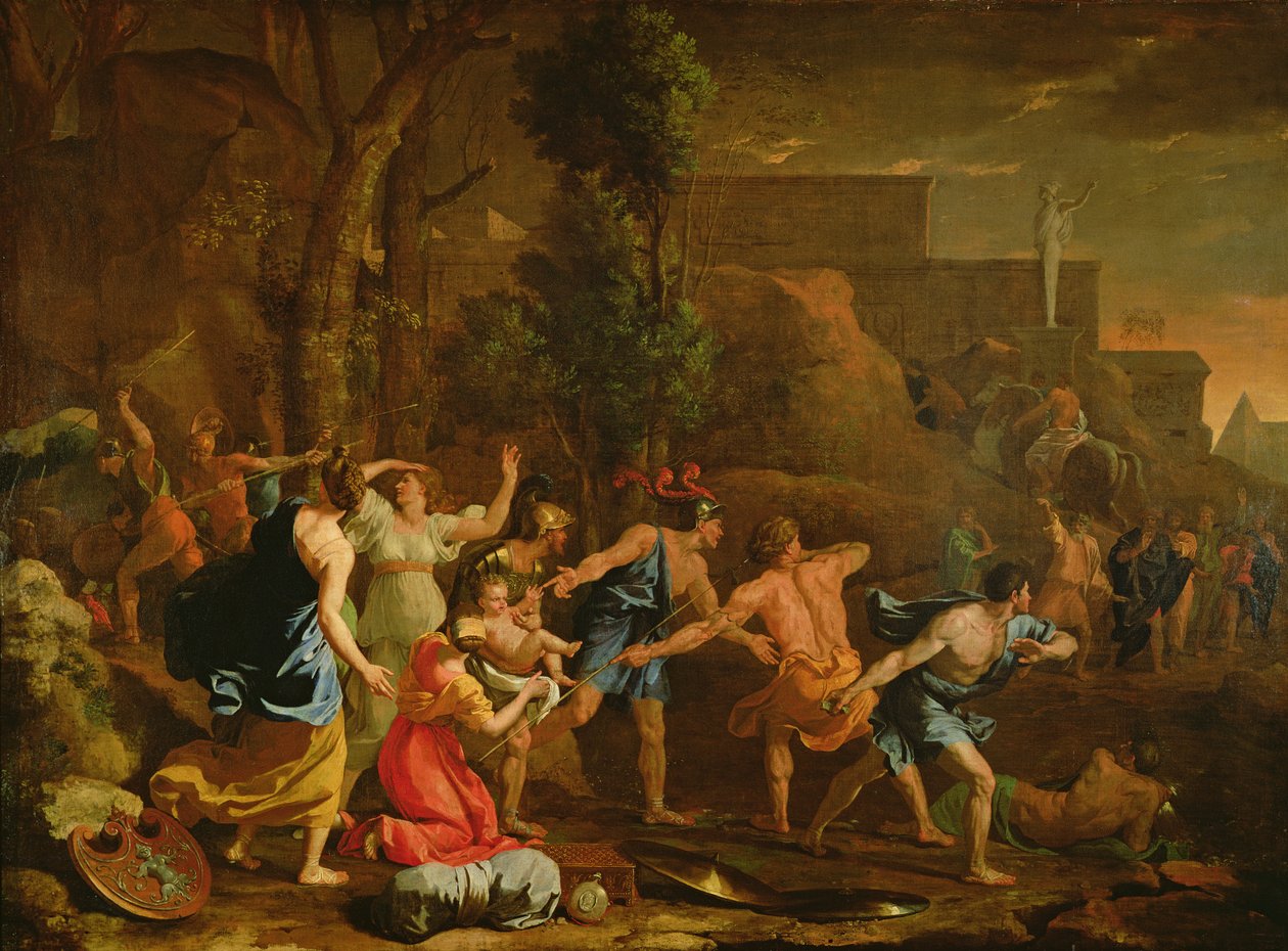 De redding van de baby Pyrrhus, 1634 door Nicolas Poussin