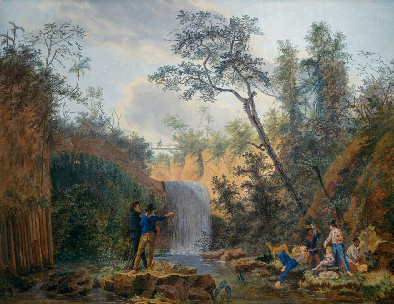 Franse botanische expeditie naar Amerika, olieverf op doek door Nicolas-Didier Boguet (1755-1839) door Nicolas Didier Boguet