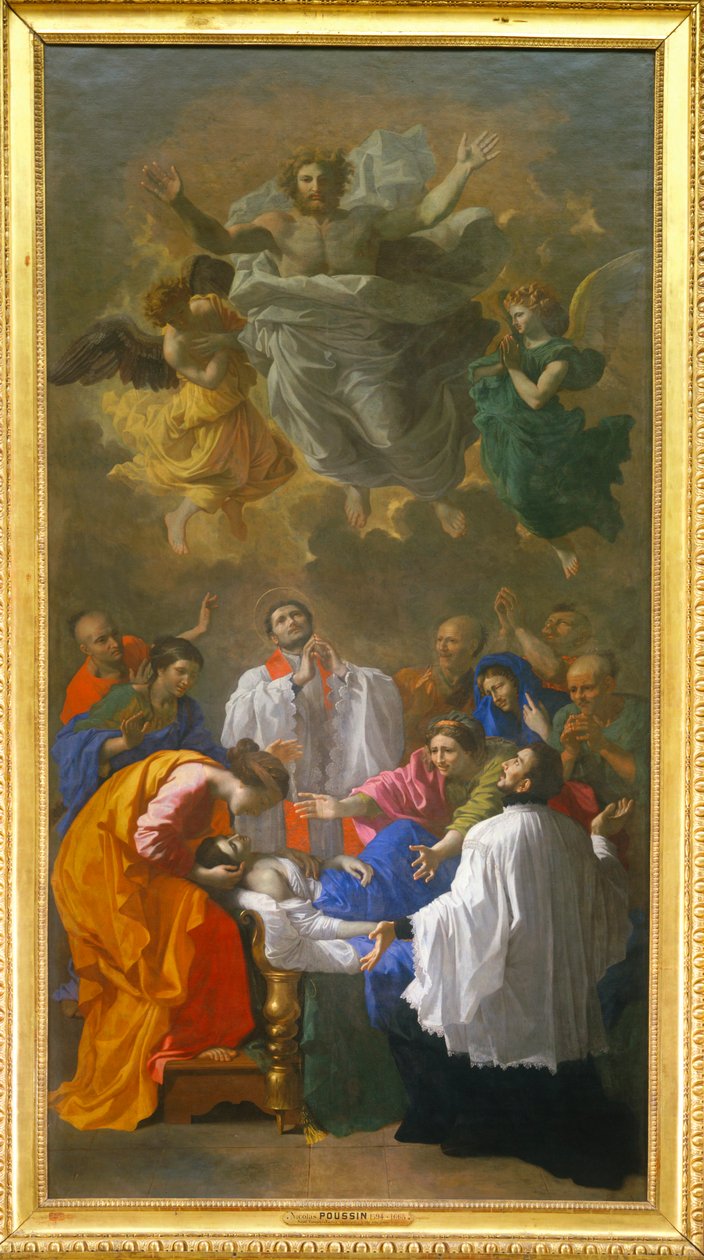De heilige Francois-Xaverius wekt de dochter van een inwoner van Cangoxima in Japan tot leven - De heilige Francois-Xaverius wekt een inwoner van Cangoxima in Japan tot leven ... door Nicolas (attr.to) Poussin