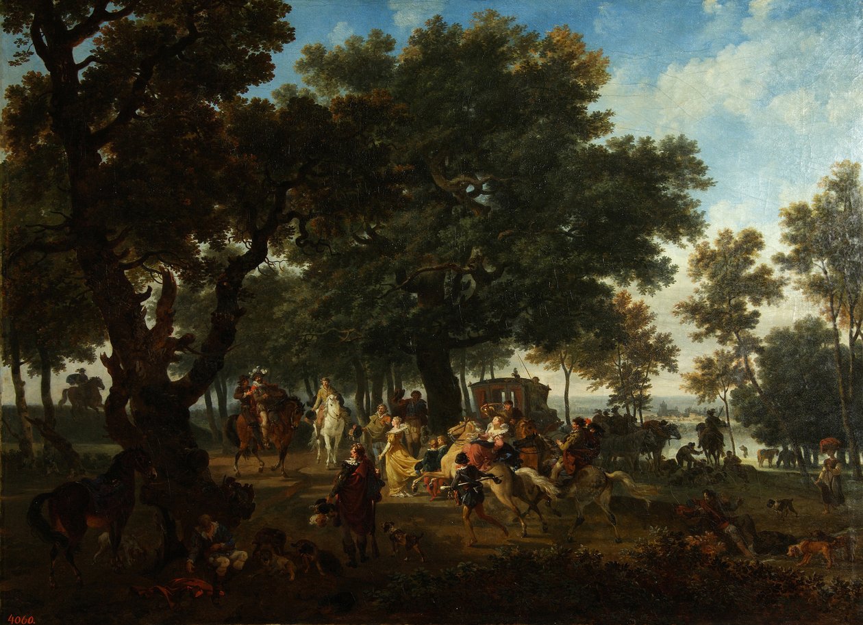 Henri IV en zijn suite op jacht, ca. 1804 door Nicolas Antoine Taunay