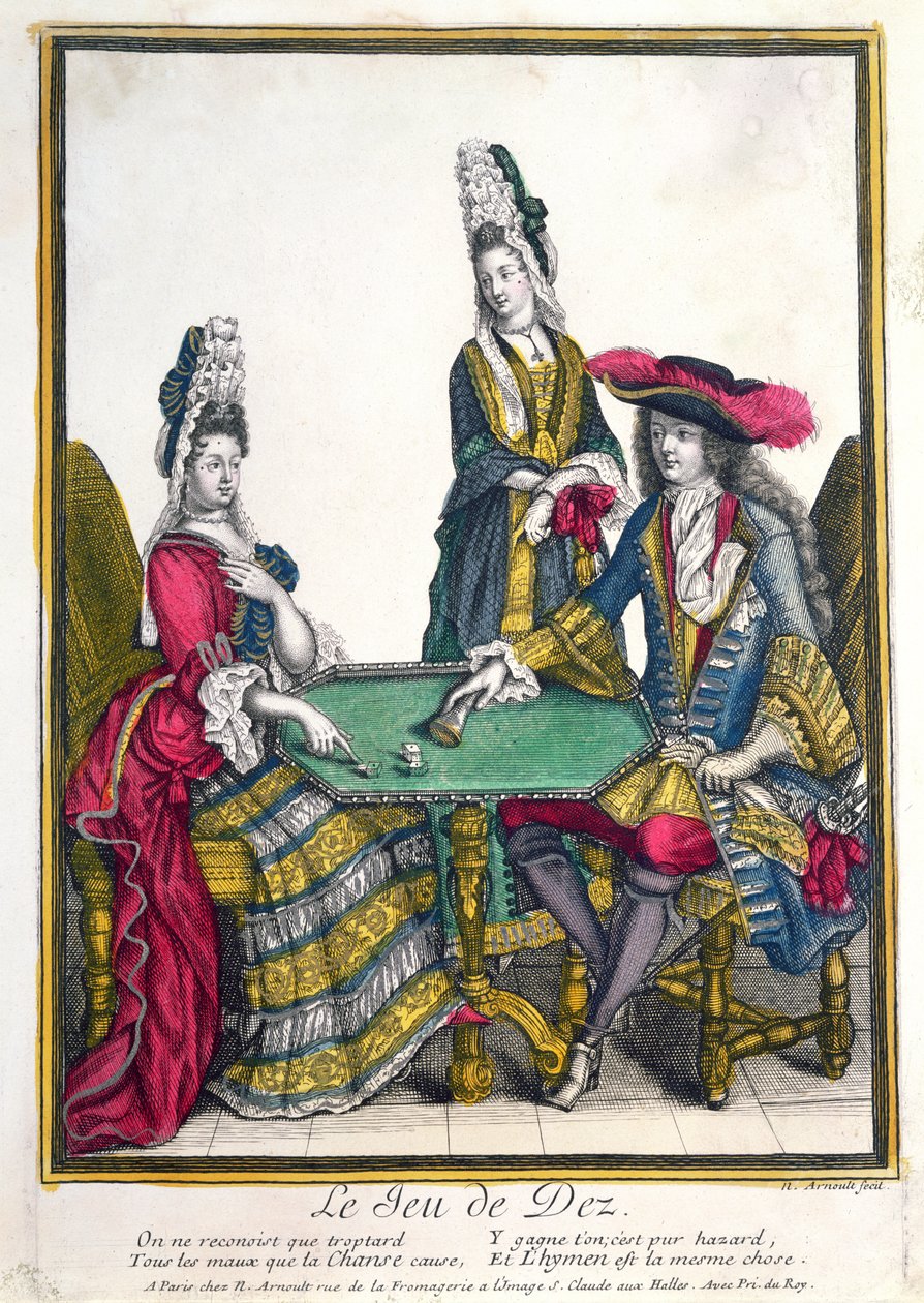 Le Jeu de Dez (Dobbelspel), eind 17e eeuw door Nicolas Arnoult