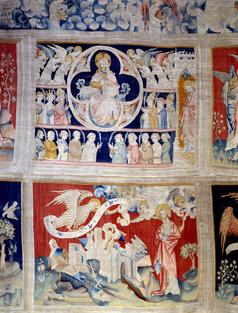 Gordijn van de Openbaring: God en het Lam, symbool van Christus door Nicolas Bataille
