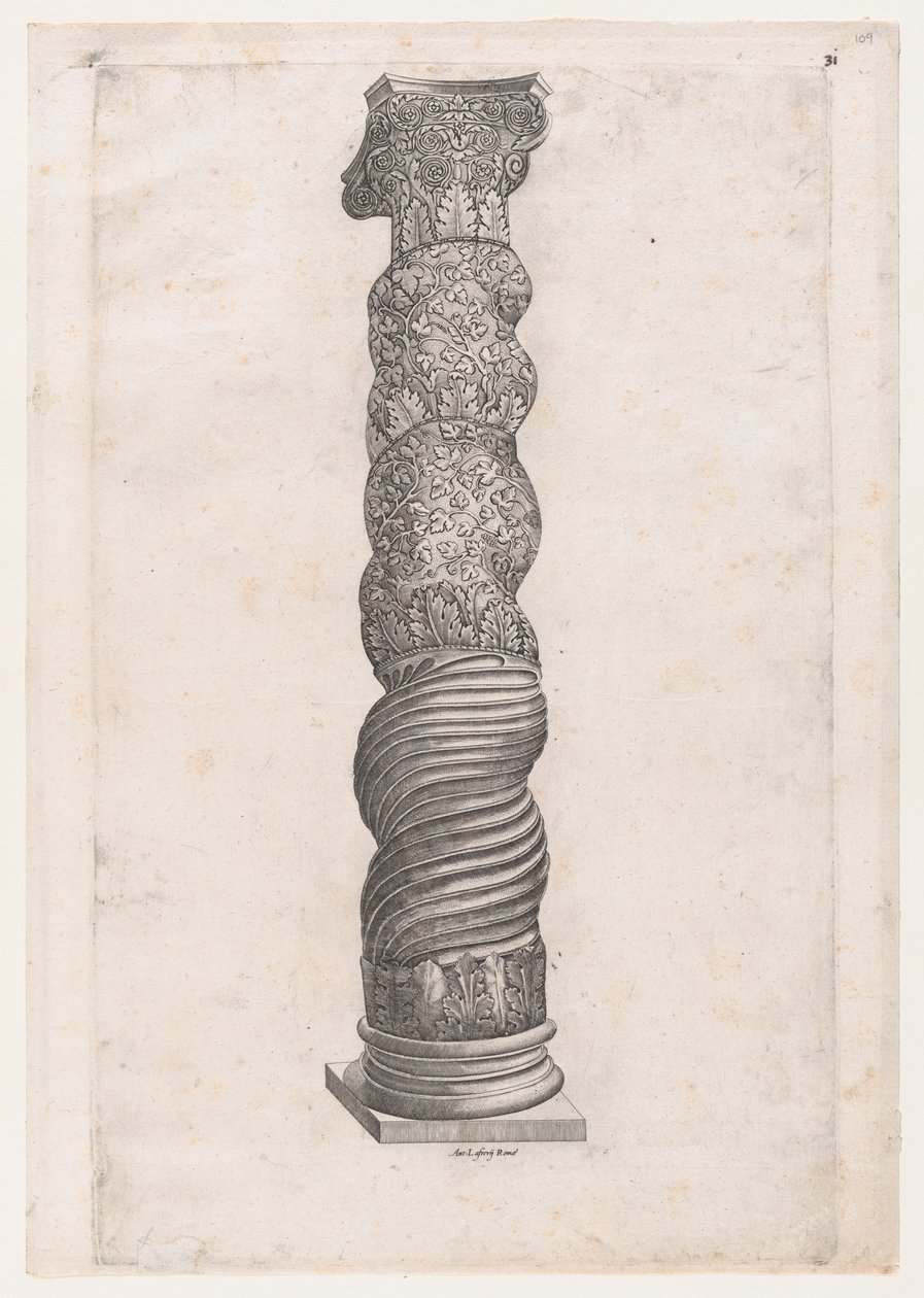 Speculum Romanae Magnificentiae: Groteske Winding Column in St. Peter