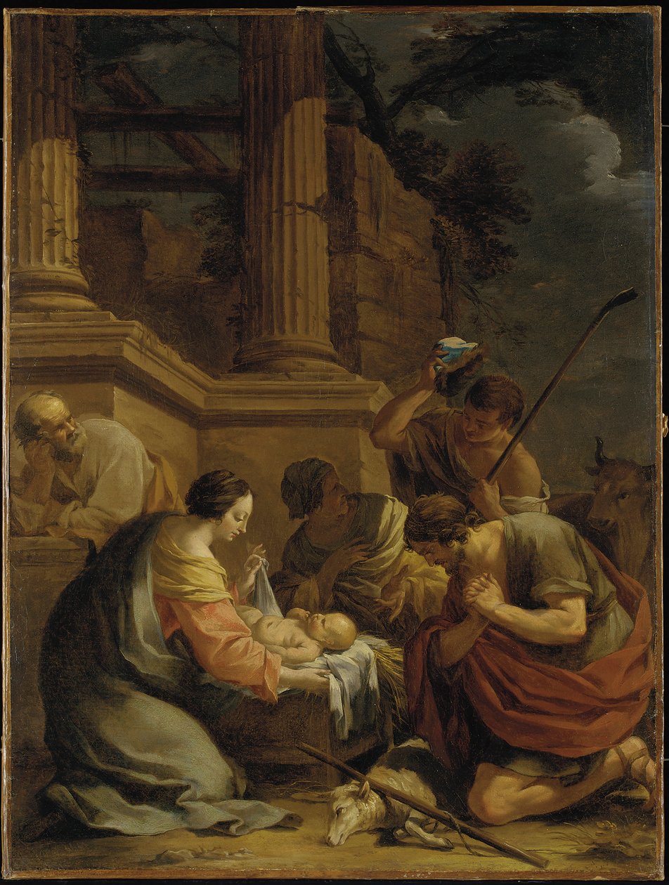 De Aanbidding van de Herders door Nicolas Chaperon