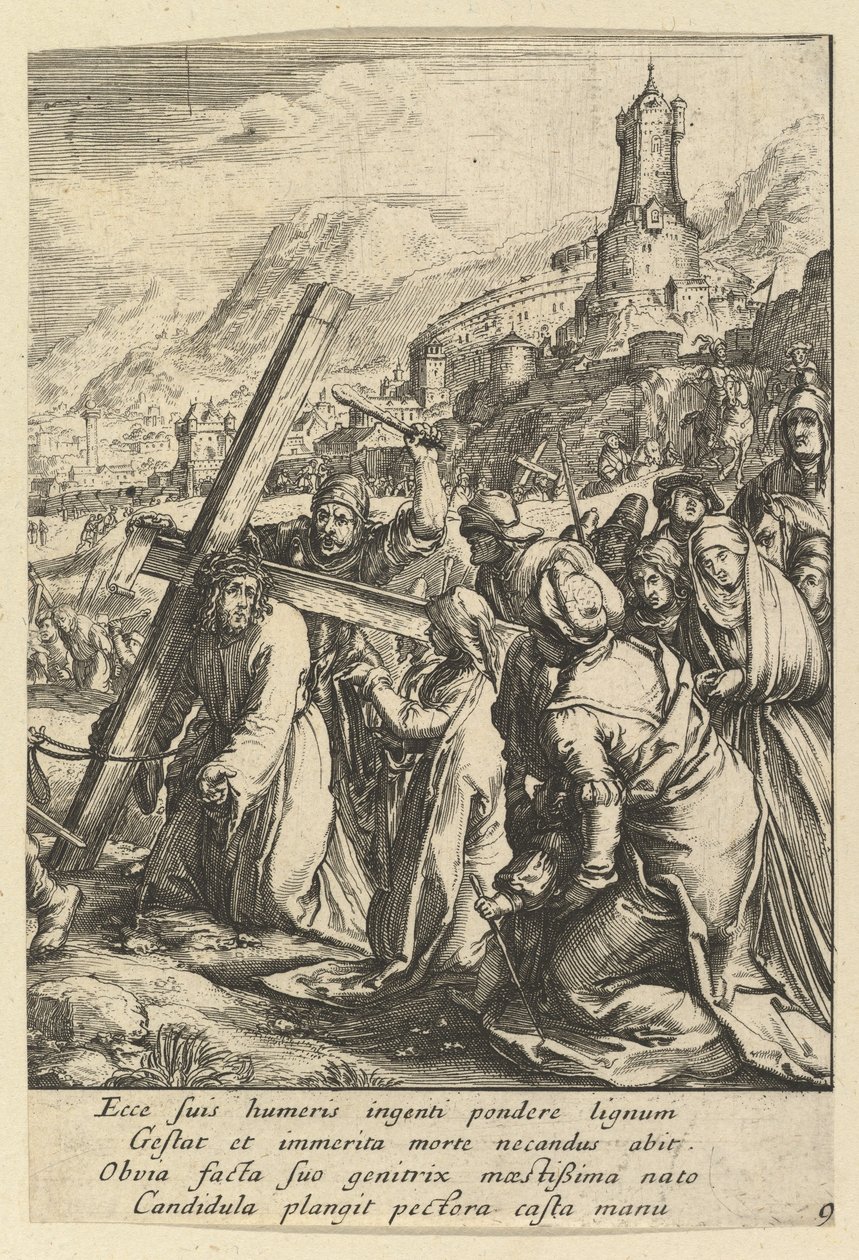 Christus die het Kruis Draagt, uit De Passie van Christus door Nicolas Cochin