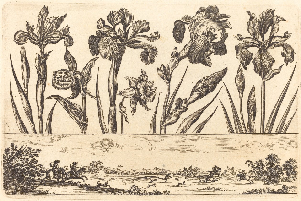 Bloemenprint nr.3 door Nicolas Cochin after Balthasar Moncornet