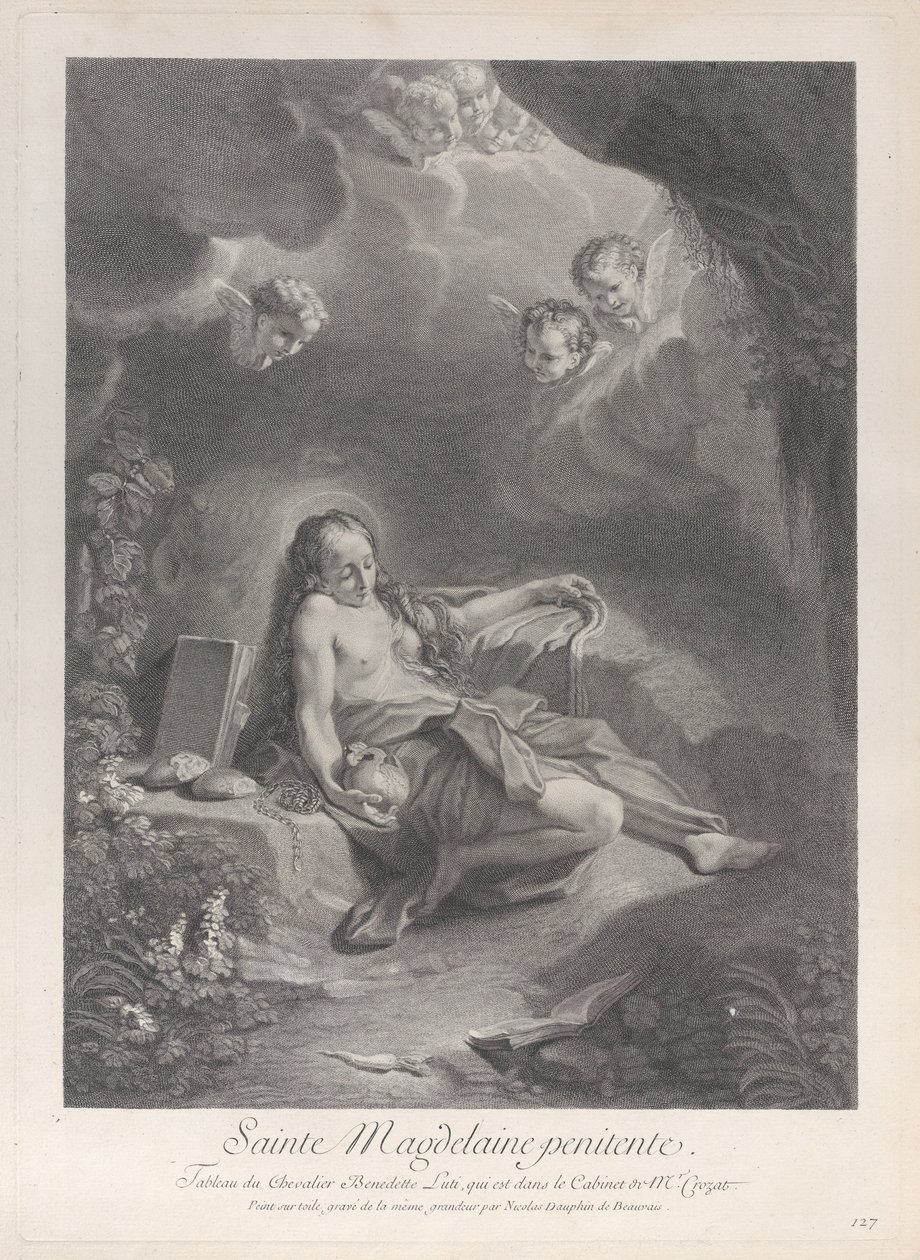 De Berouwvolle Maria Magdalena, ca. 1729 door Nicolas Dauphin de Beauvais