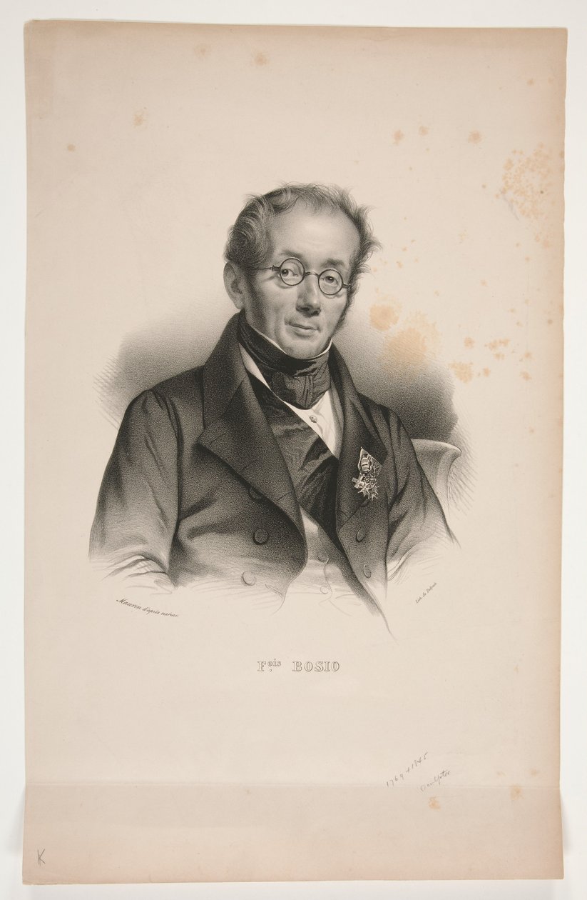 Portret van [baron François-Joseph] Bosio door Nicolas Eustache Maurin