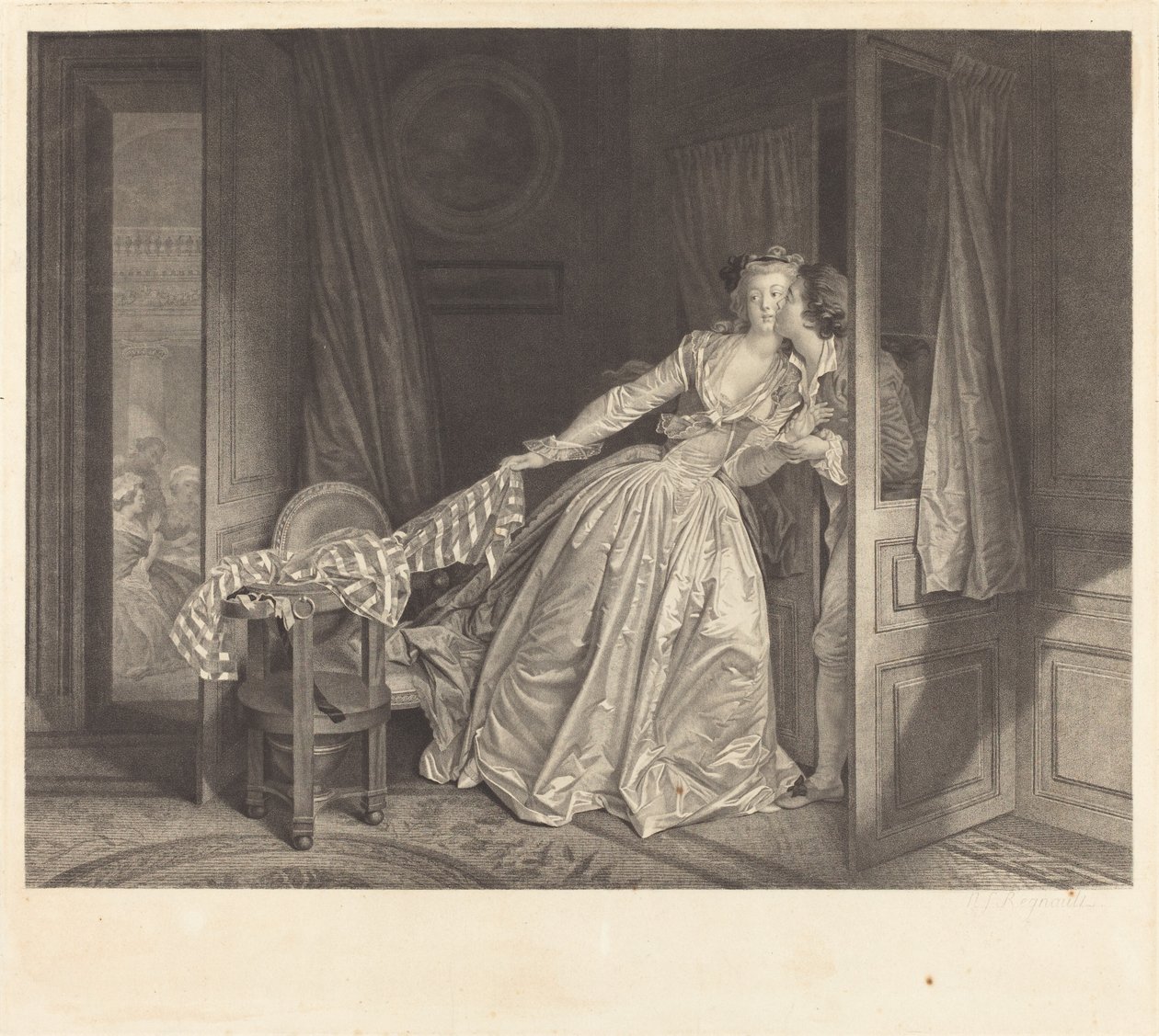De gestolen kus door Nicolas Francois Regnault