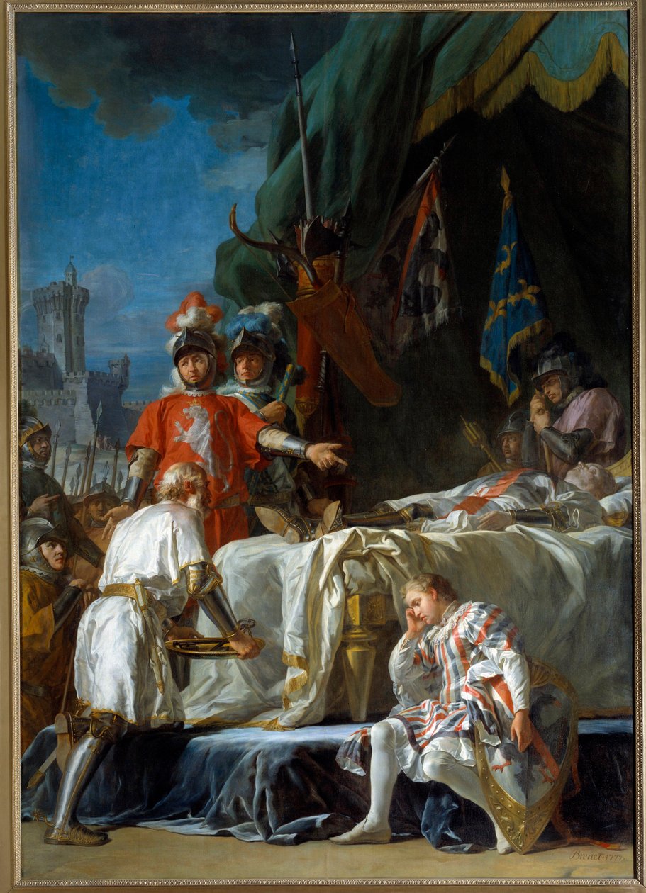 Honderdjarige Oorlog: de dood van Bertrand du Guesclin (1320-1380) voor Châteauneuf-de-Randon op 13/07/1380 door Nicolas Guy Brenet