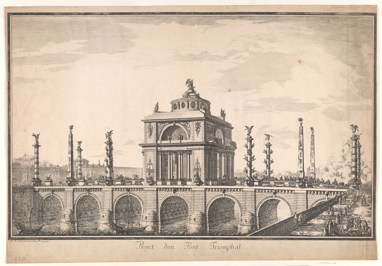 Ontwerp voor een triomfboog door Nicolas Henri Jardin
