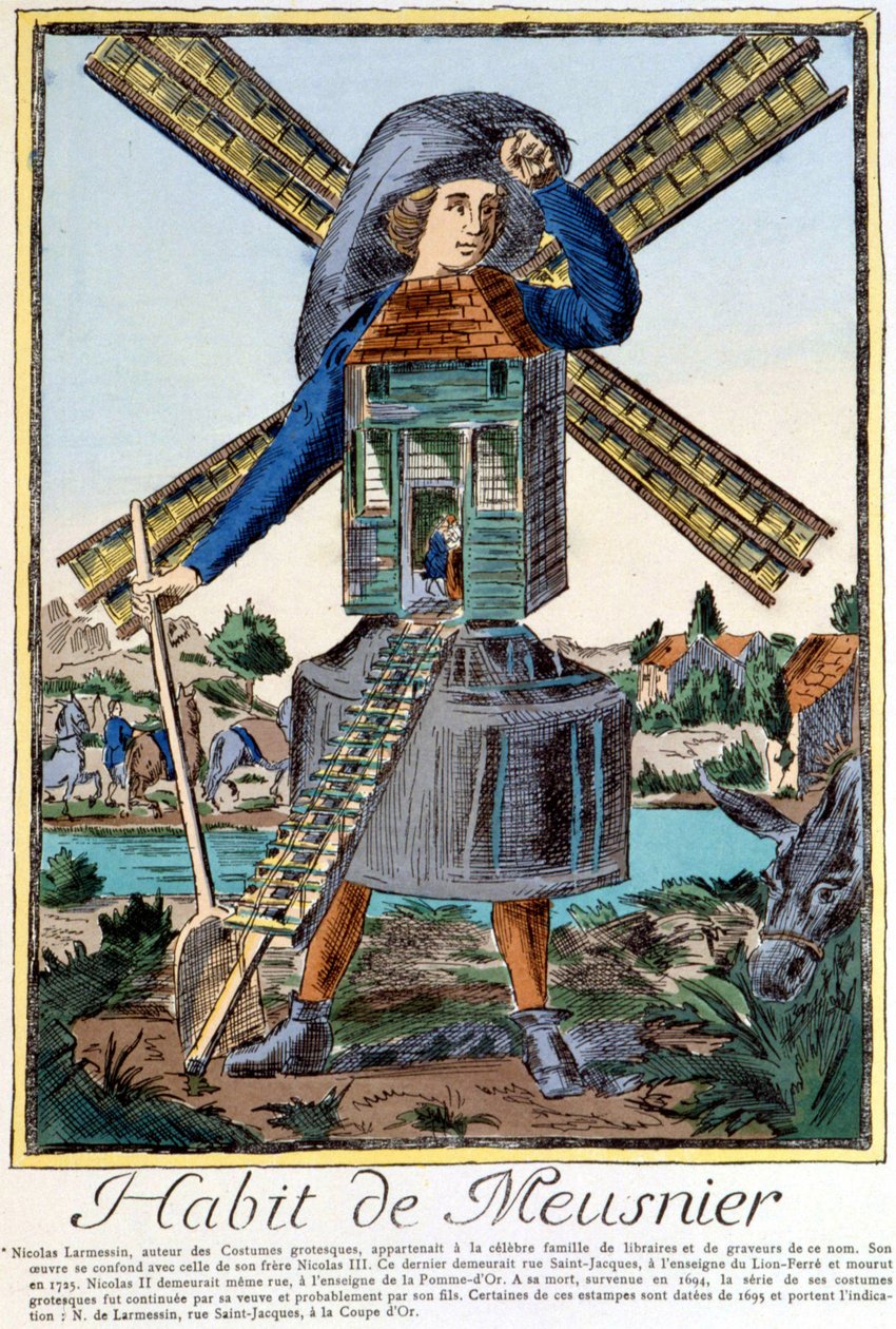 Kostuum van Meunier - gravure door Nicolas Larmessin door Nicolas II de Larmessin