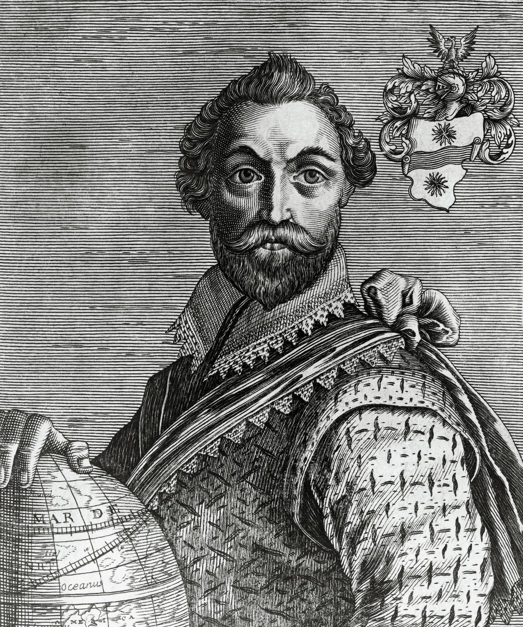 Portret van Francis Drake (1540-1596) door Nicolas II de Larmessin