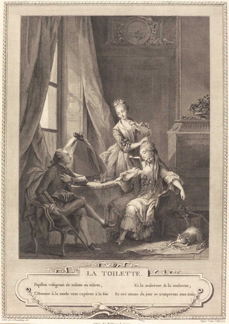 De toilet door Nicolas Joseph Voyez after Sigmund Freudenberger