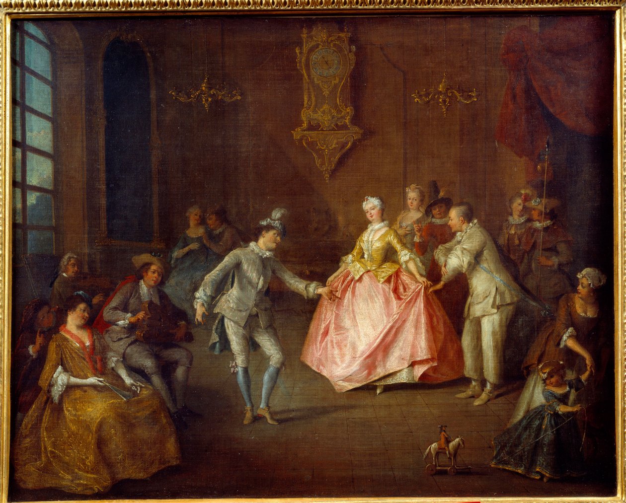 Voor het kostuumbal door Nicolas Lancret