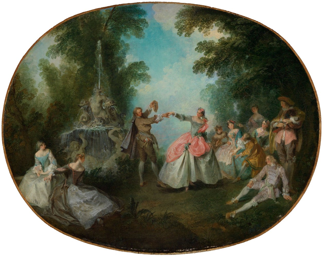 Het menuet door Nicolas Lancret