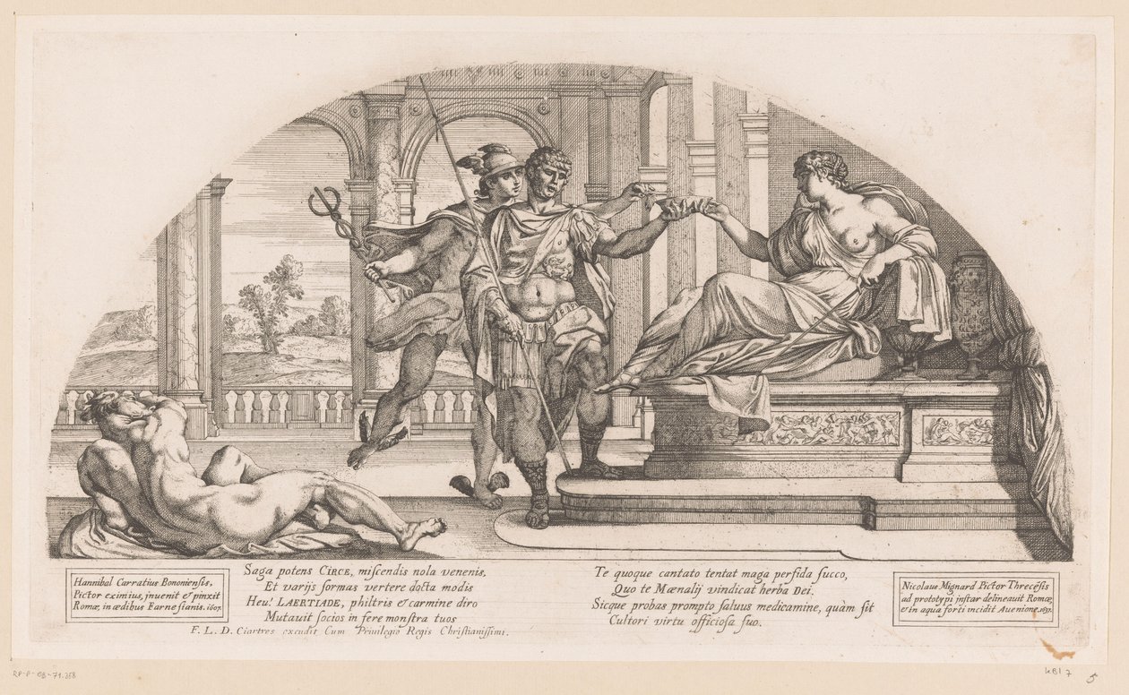 Odysseus bij Circe door Nicolas Mignard