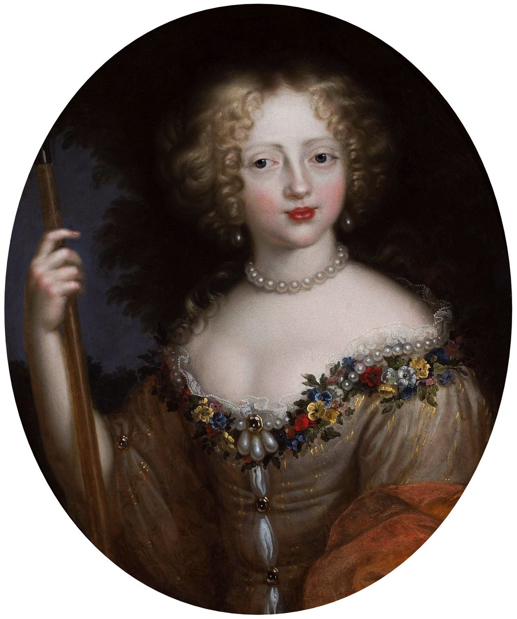 Portret van Helena Tekla Lubomirska née Ossolińska als Flora. door Nicolas Mignard