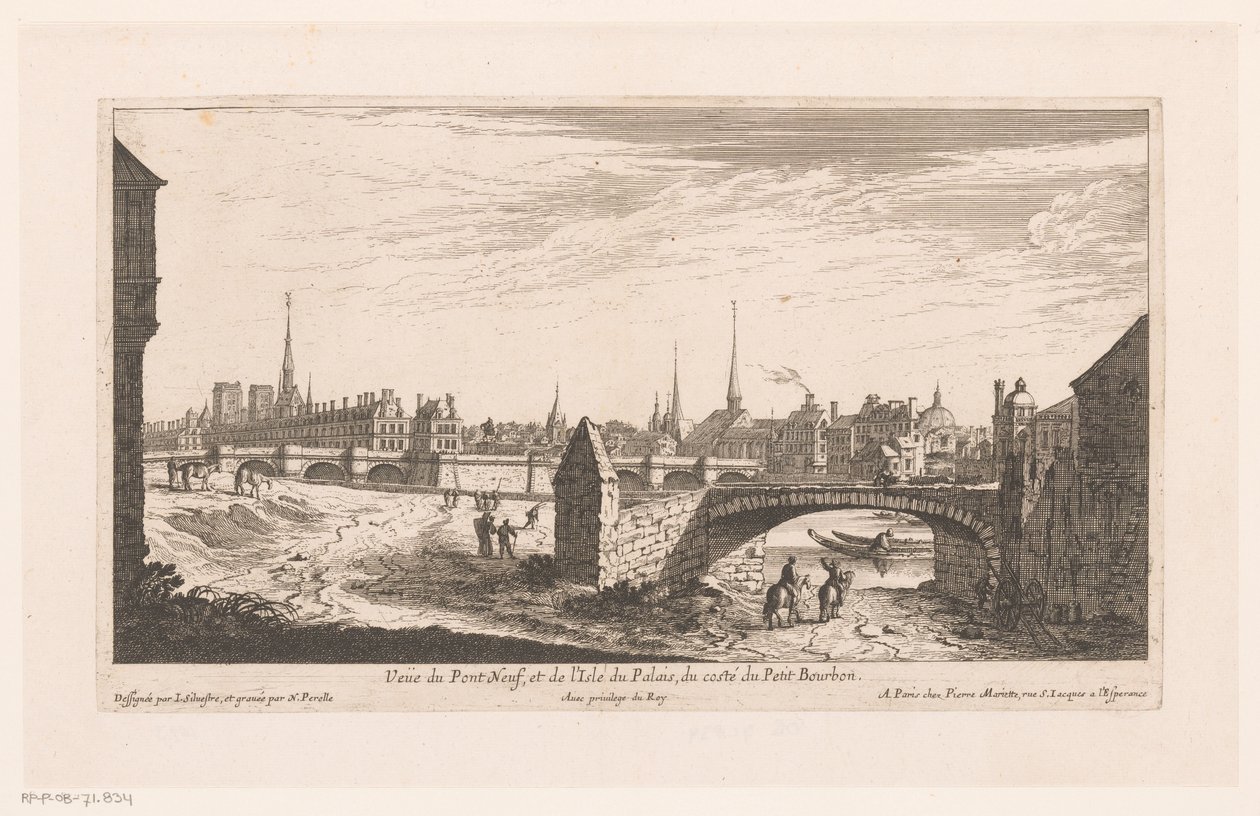 Gezicht op de Pont Neuf door Nicolas Perelle