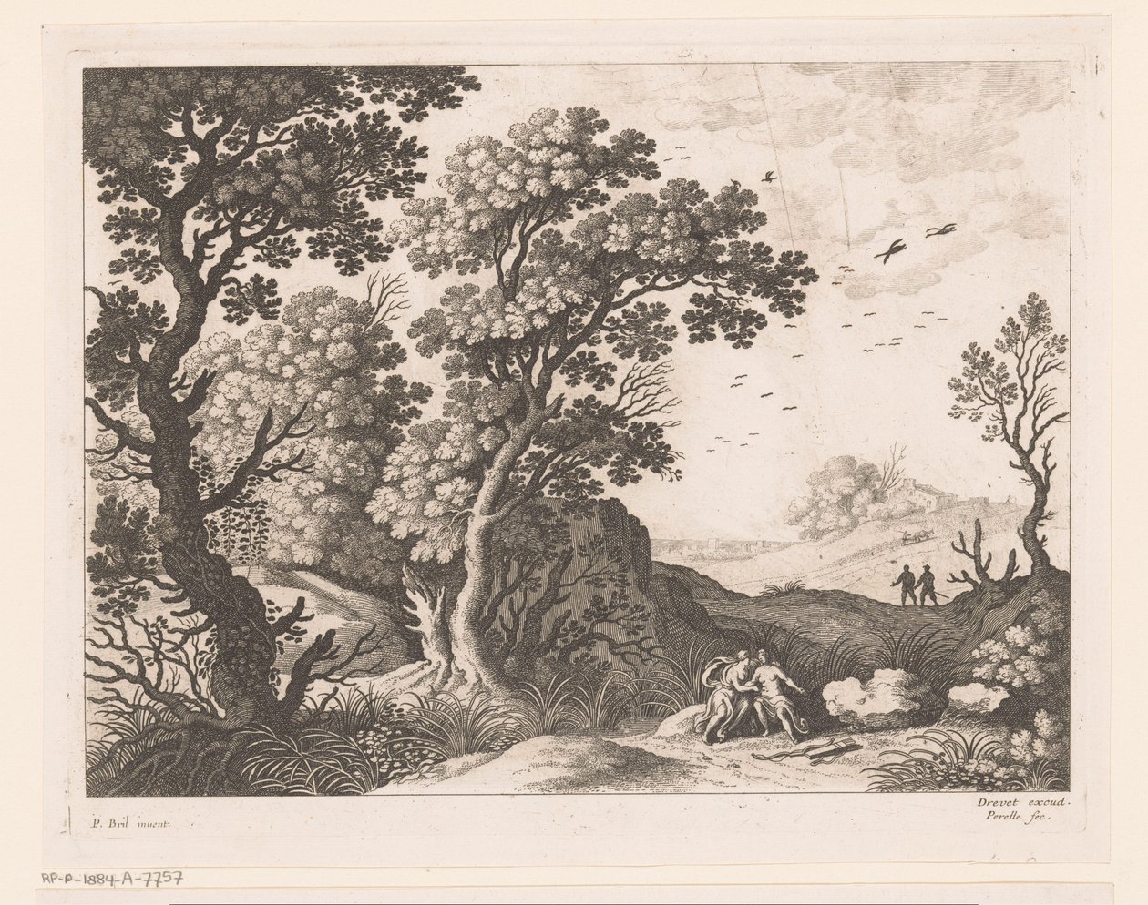 Landschap met Diana en een nimf door Nicolas Perelle