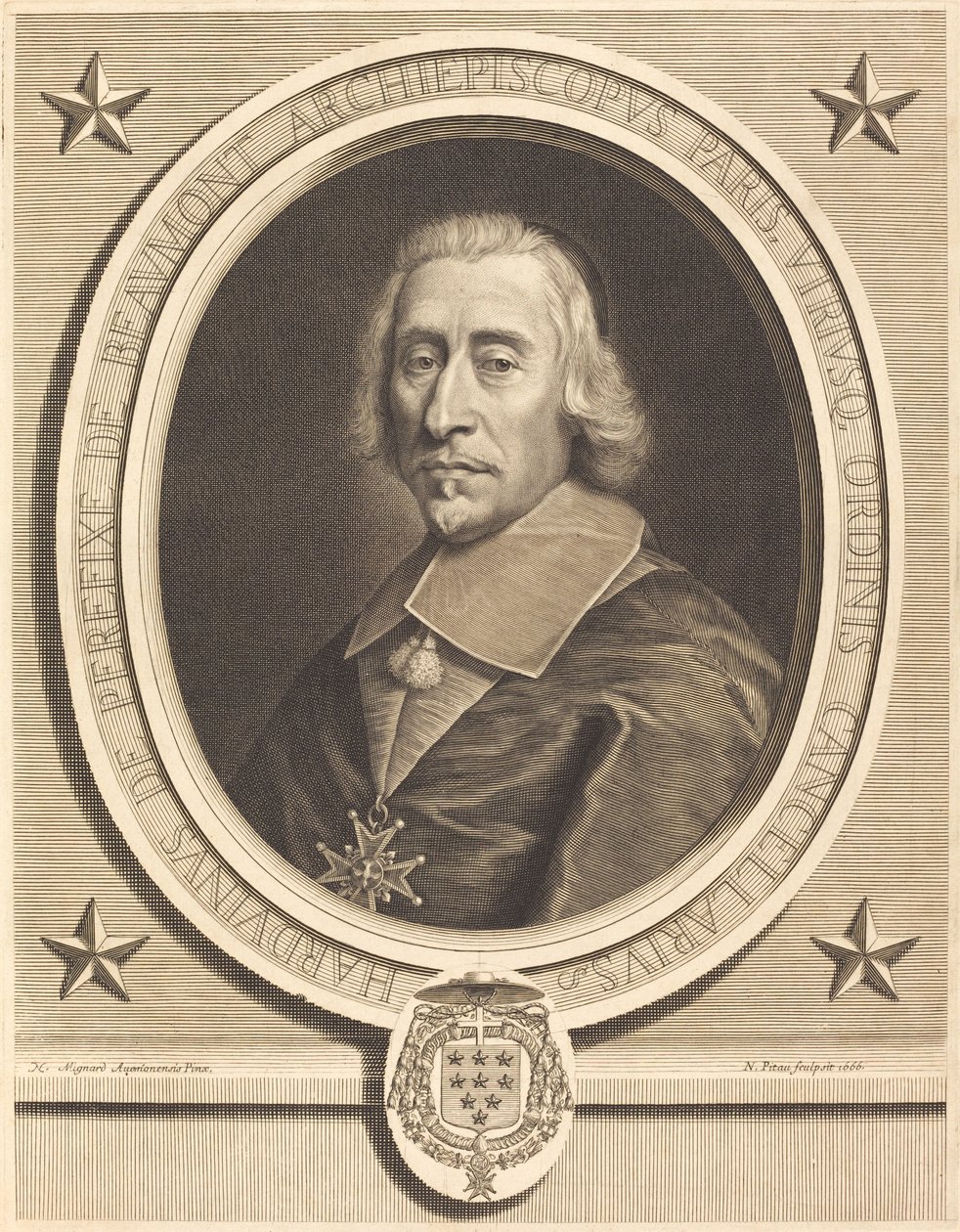 Perefixe de Beaumont door Nicolas Pitau I after Pierre Mignard I