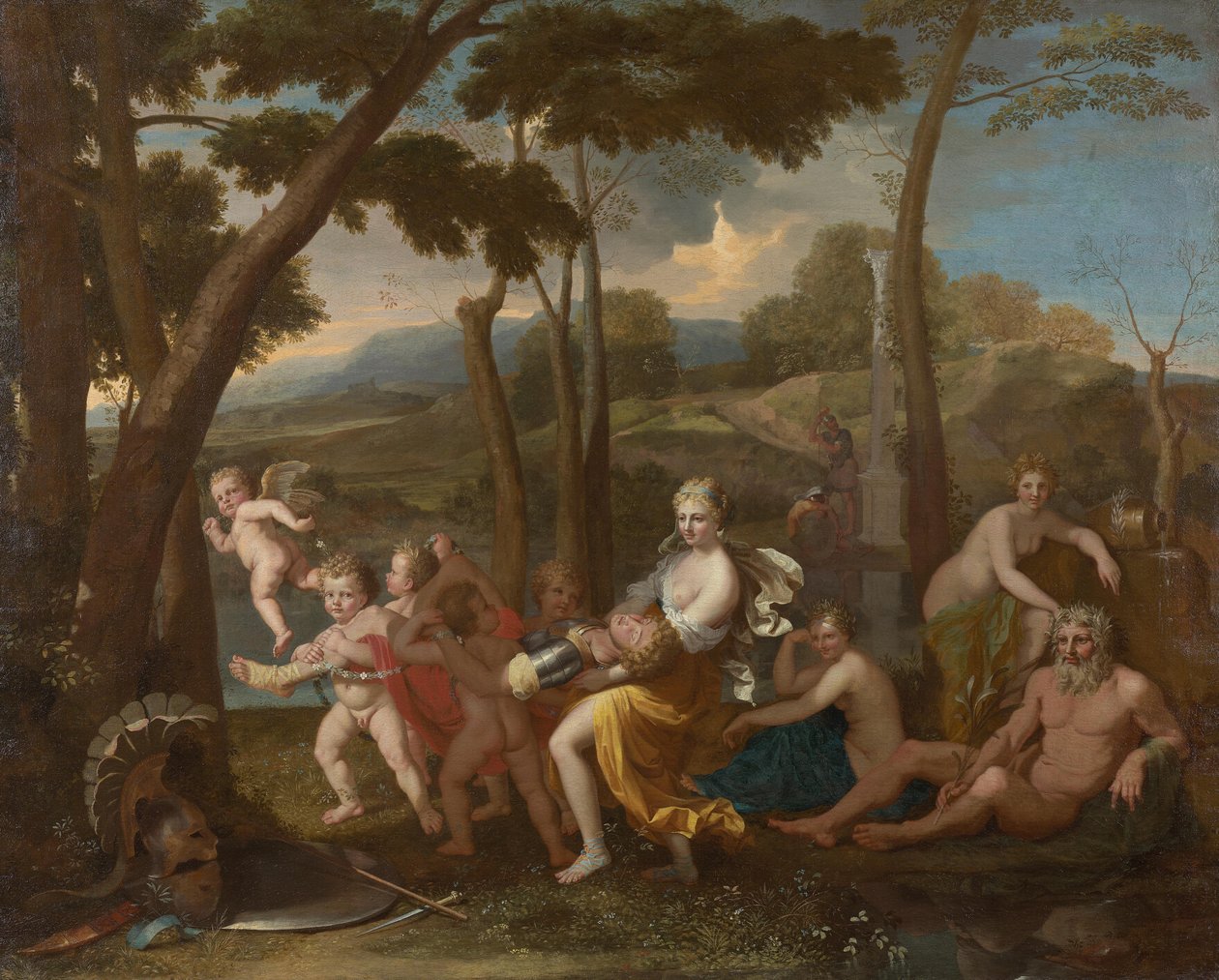 Armida ontvoert de slapende Rinaldo door Nicolas Poussin