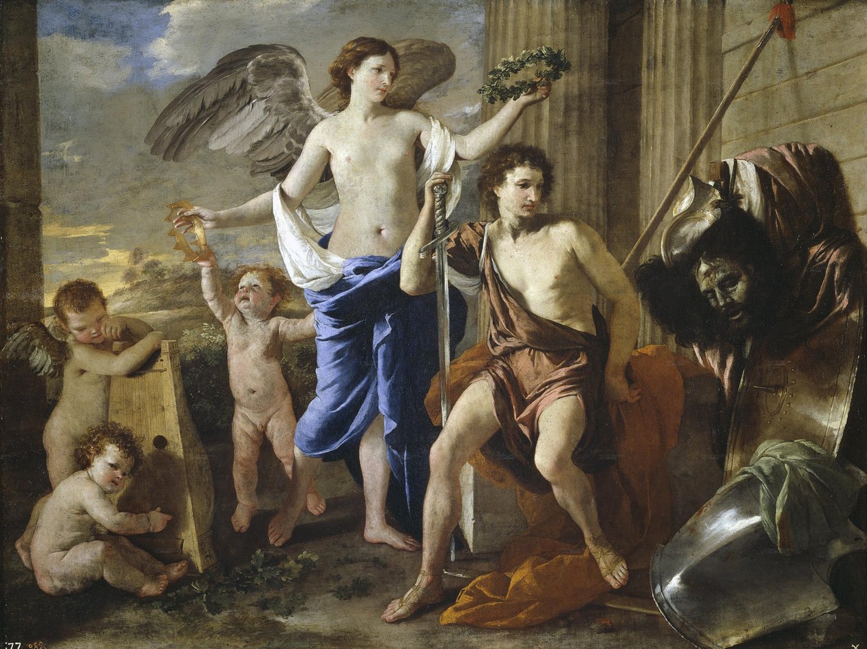 De triomf van David door Nicolas Poussin