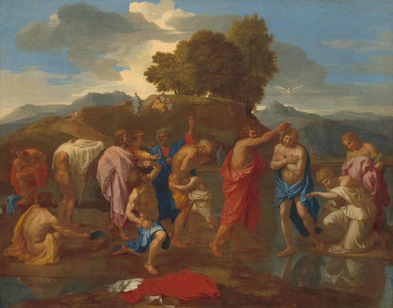 De Doop van Christus, 1641-1642 door Nicolas Poussin